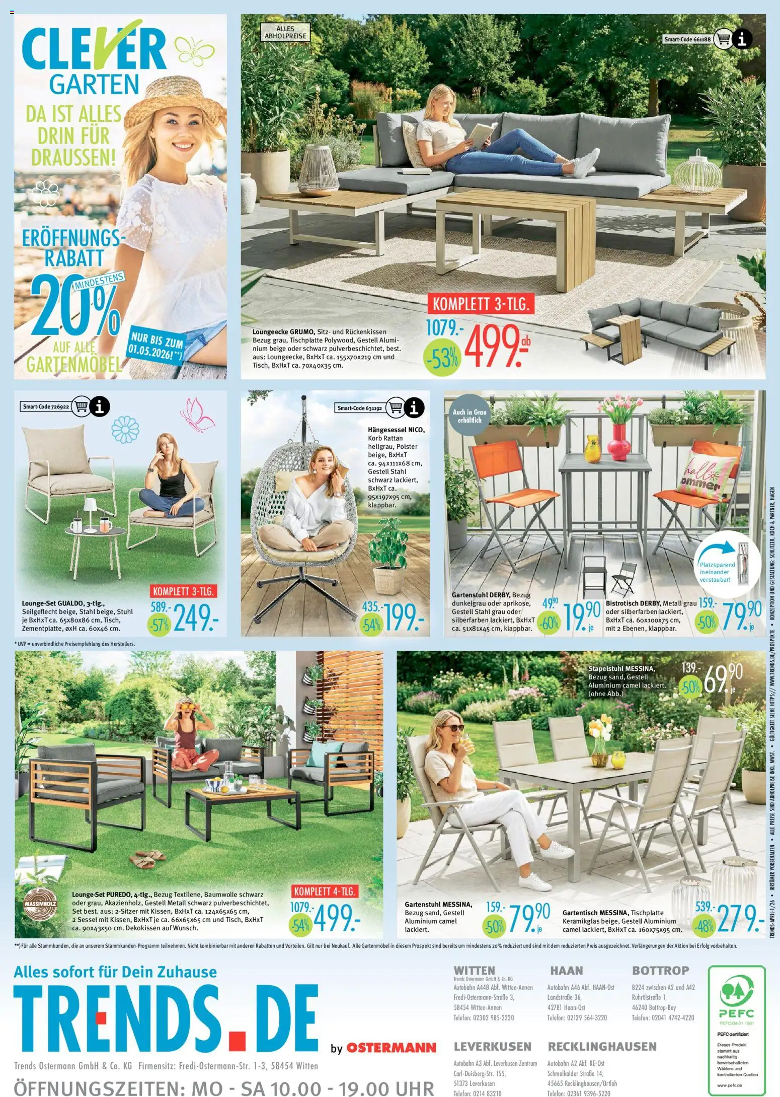 Trends Prospekt 	 – gültig ab 11.04.2026 | Seite: 4 | Produkte: Sessel, Gartenmöbel, Telefon, Uhr