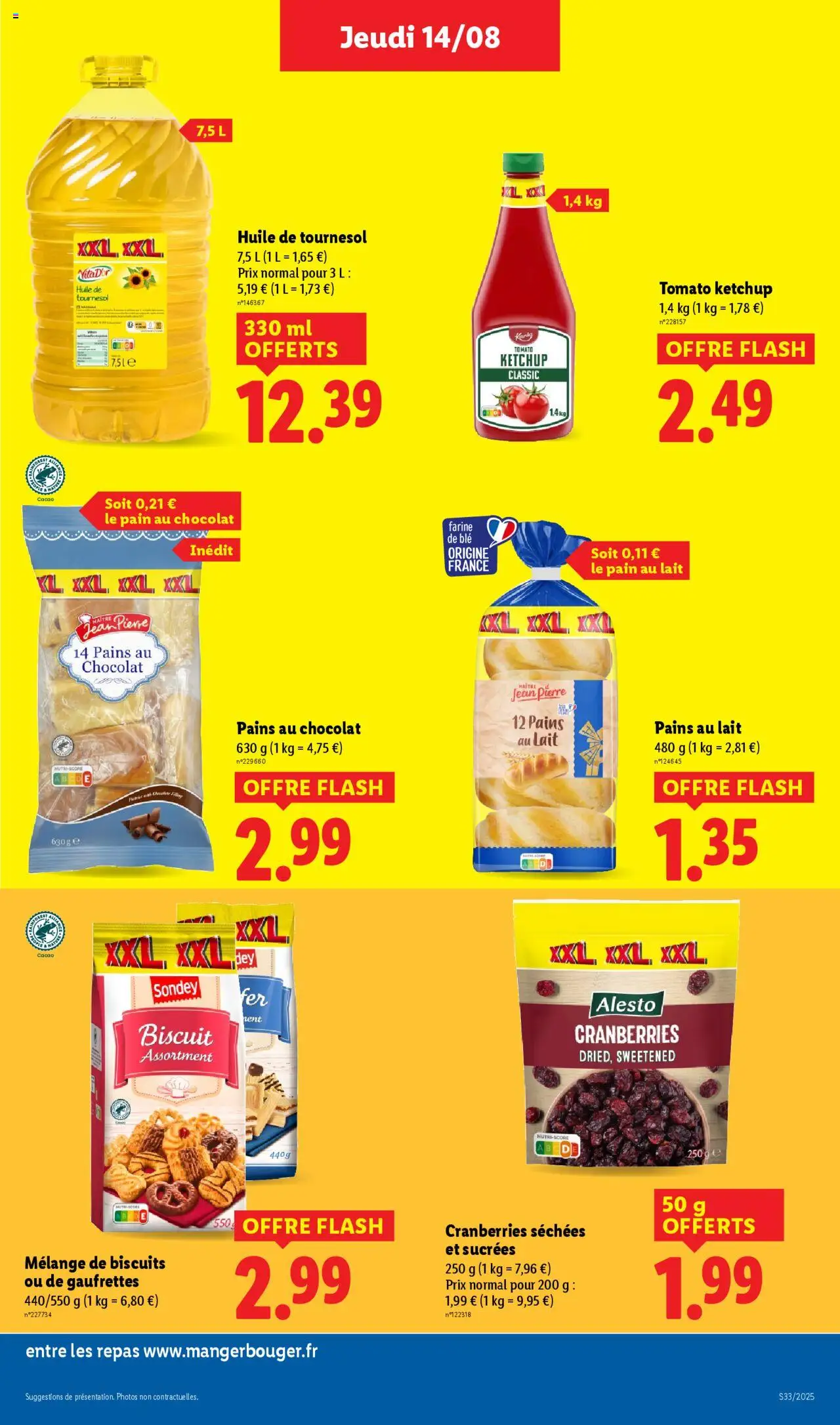  | Page: 21 | Produits: Pain au chocolat, Pain, Chocolat, Ketchup