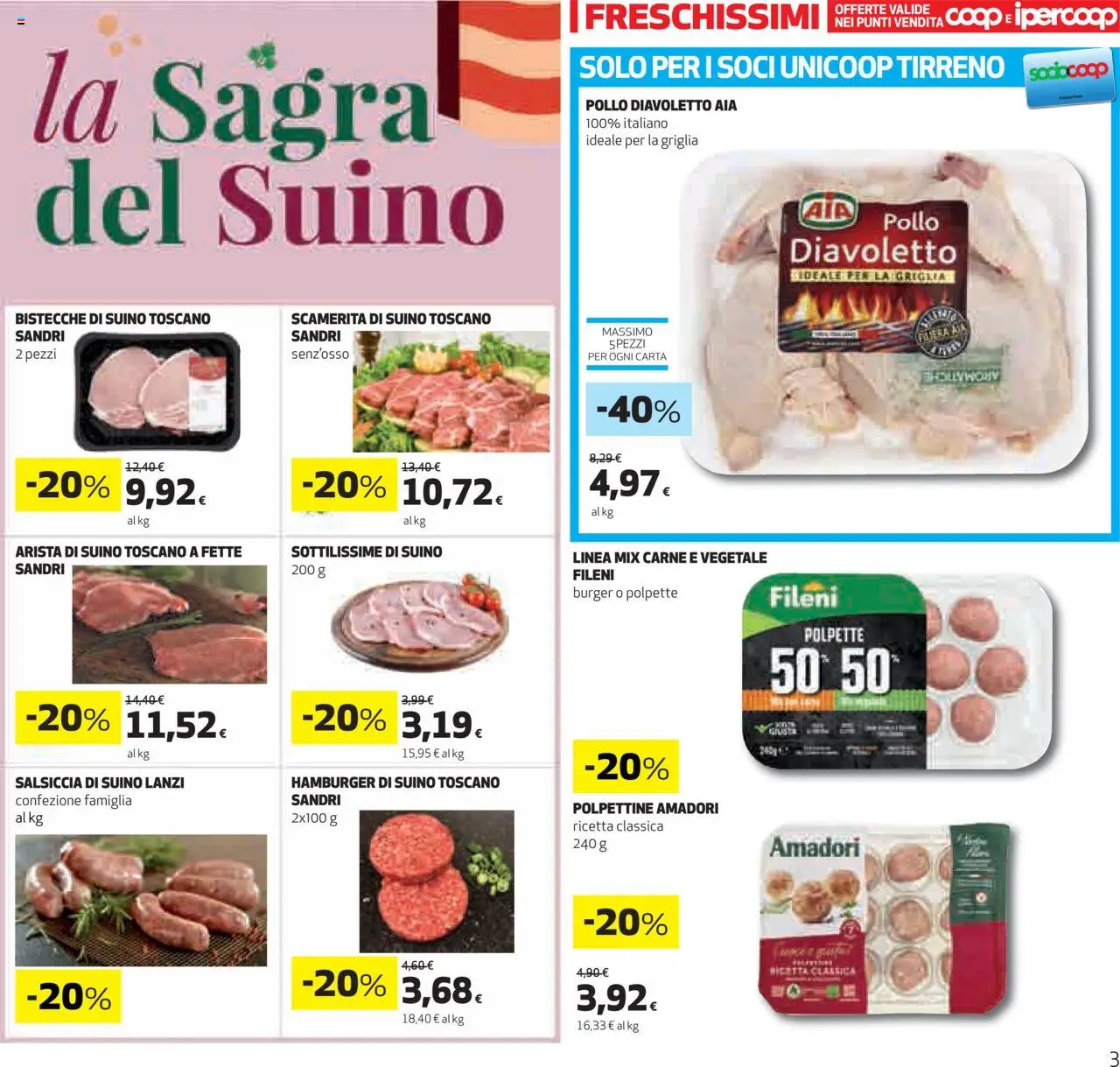 Volantino Ipercoop del 22.05.2025 | Pagina: 3 | Prodotti: Pollo, Suino, Griglia, Polpette