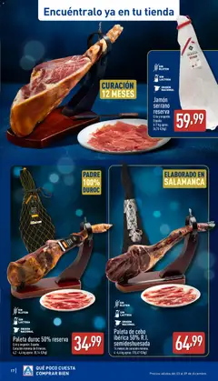 Vista previa Jamón serrano reserva, Cría y engorde: España. 6-7 kg aprox. válido desde el 04.12.2025 | Página: 17 | Productos: Jamón serrano, Jamón