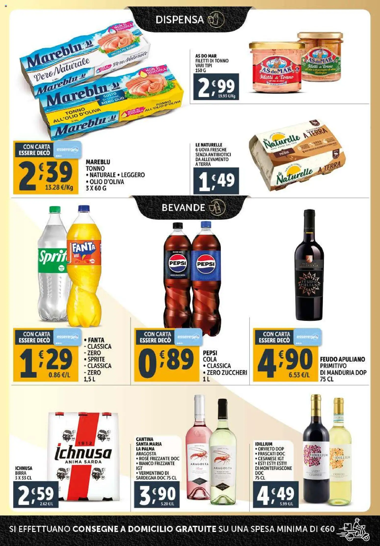 Volantino Decò del 02.12.2025 | Pagina: 7 | Prodotti: Birra, Tonno, Fanta, Terra