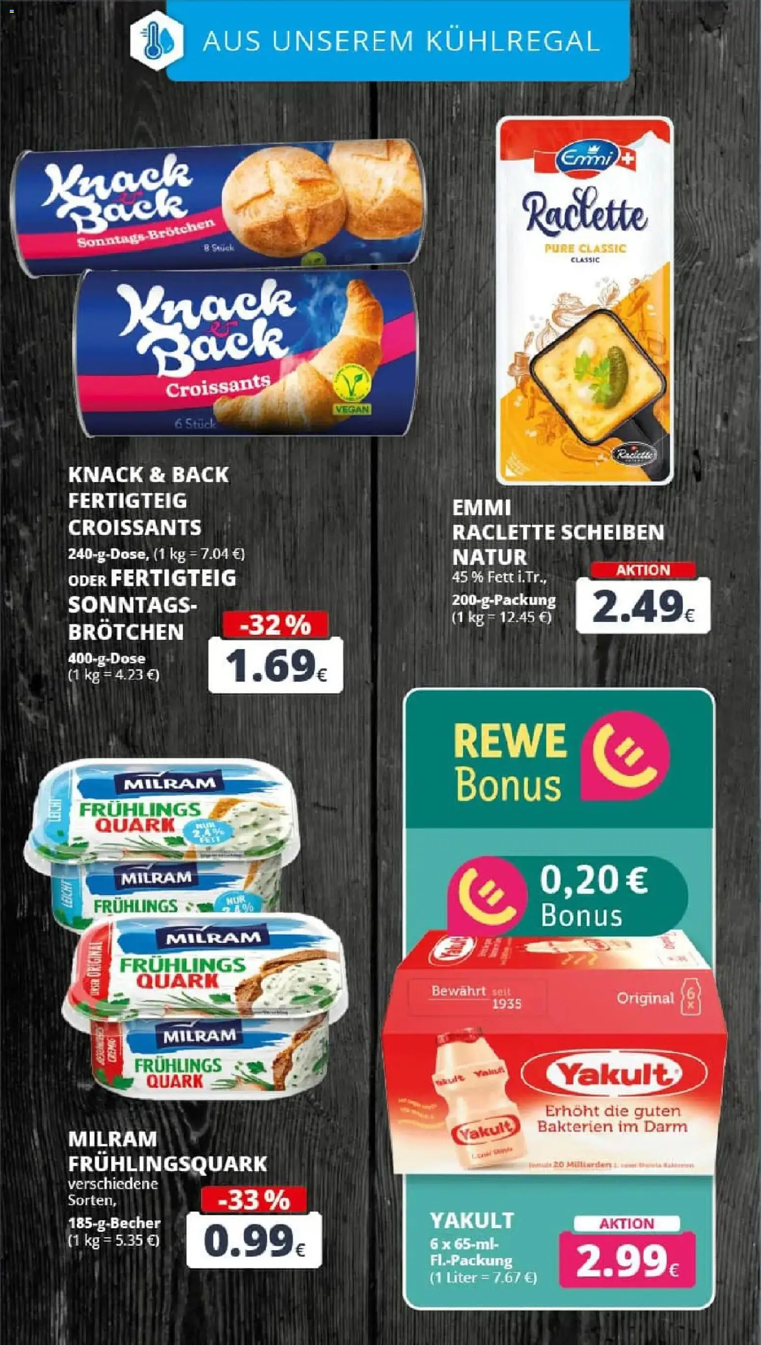 Rewe prospekt Bergheim	 – gültig ab 23.11.2025 | Seite: 16 | Produkte: Quark, Milram, Raclette