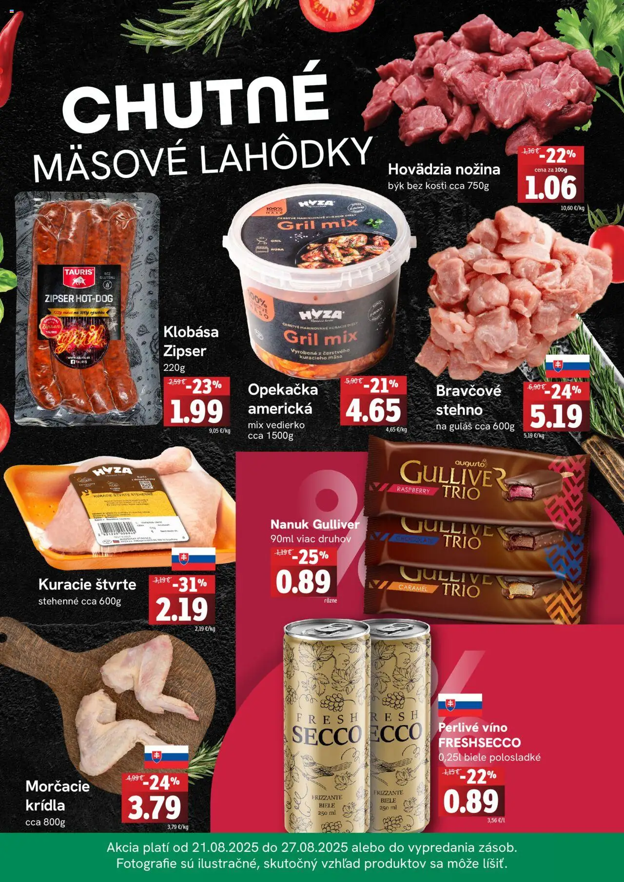 Fresh leták │ platný od 21.08.2025 | Strana: 2 | Produkty: Gril, Rúra, Víno