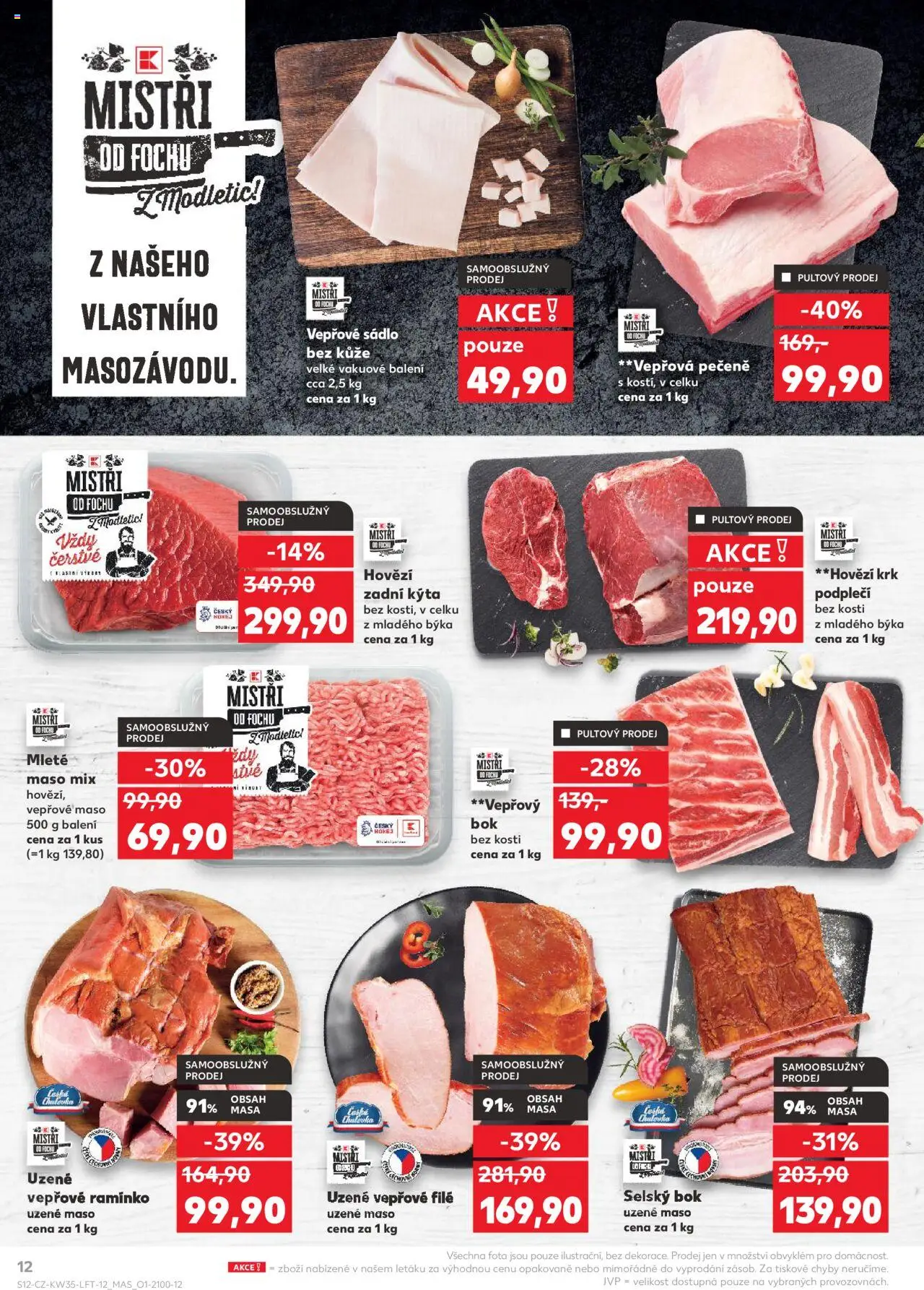 Kaufland leták - Brno od 27.08.2025 | Strana: 12 | Produkty: Sádlo, Hovězí, Mleté maso, File