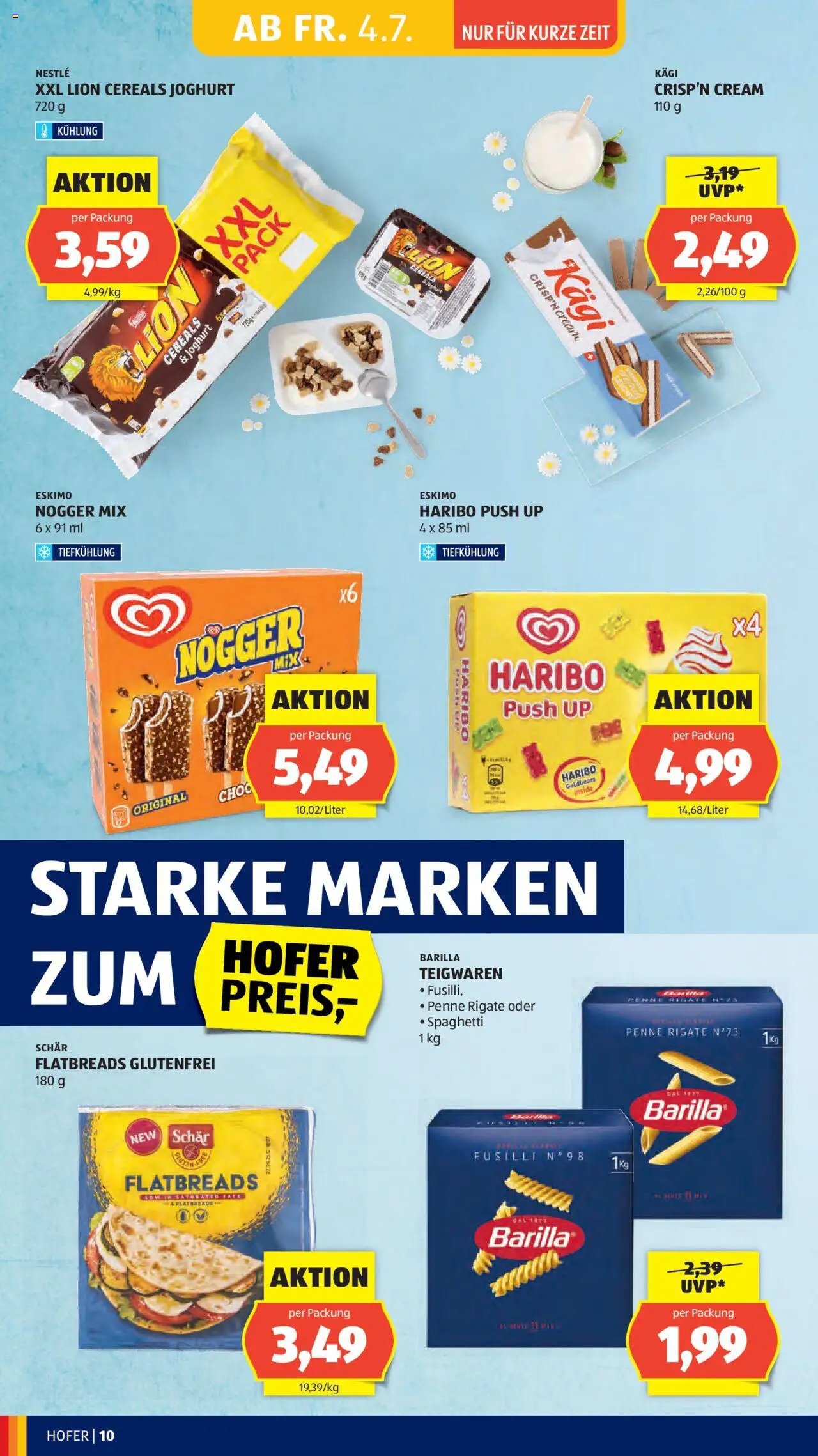 Hofer Flugblatt gültig ab 04.07.2025 | Seite: 12 | Produkte: Joghurt, Hajdina liszt