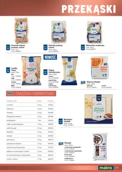 Pogląd oferty "Makro Gazetka - Katalog produktów dla profesjonalnej Gastronomii" - ważna od 21.02.2025 | Strona: 77 | Produkty: Chipsy, Wafle, Tortilla, Paluszki