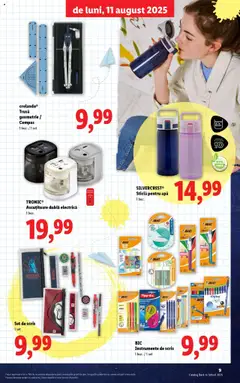 Lidl - Din nou la școală! – valabil de la 11.08.2025 | Pagină: 9 | Produse: Pară, Ascuțitoare, Baterie, Apă