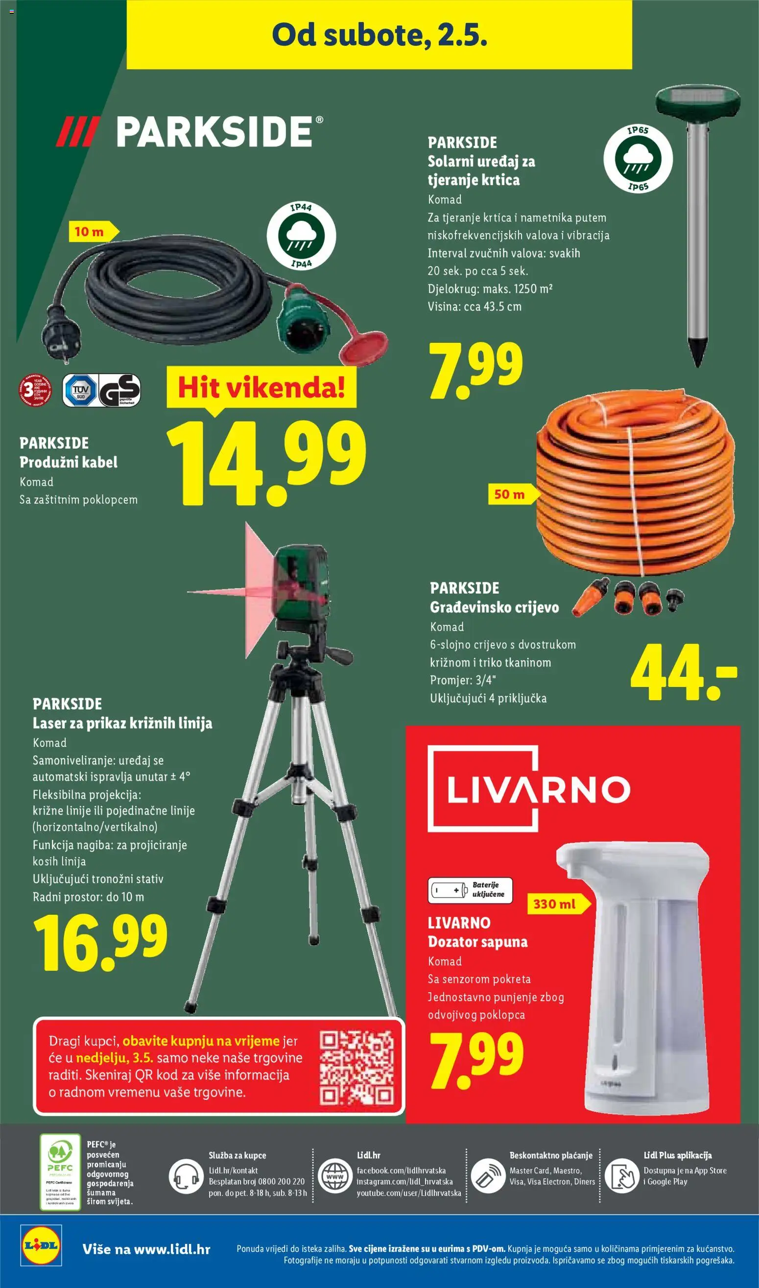 Lidl katalog | vrijedi od 27.04.2026 | Stranica: 66 | Proizvodi: Baterije, Kabel, Parkside