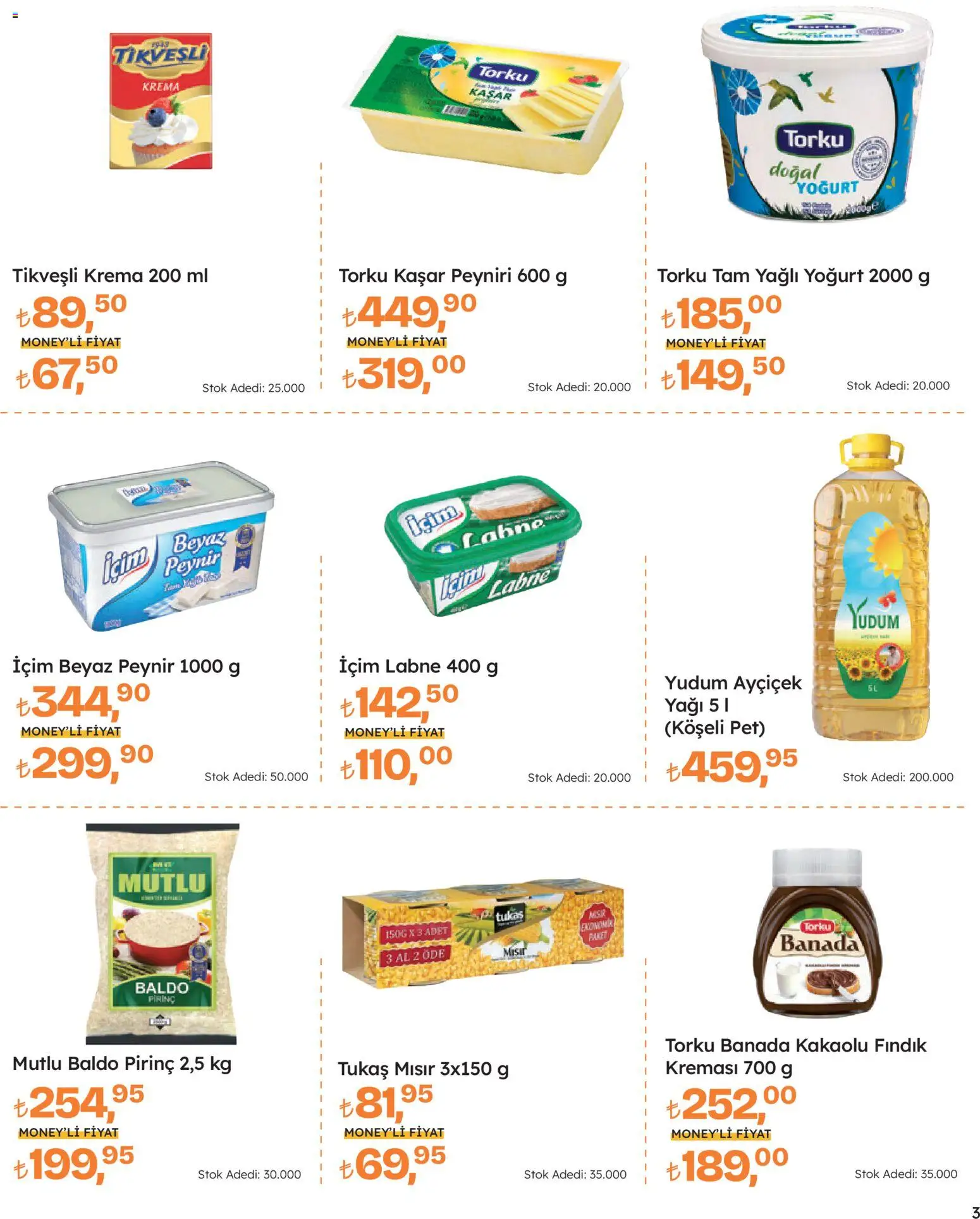 Migros Katalog - Migros Jet Dijital - 26.03.2026 tarihinden itibaren geçerlidir | Sayfa: 3 | Ürünler: Yoğurt, Pirinç, Fındık, Krema