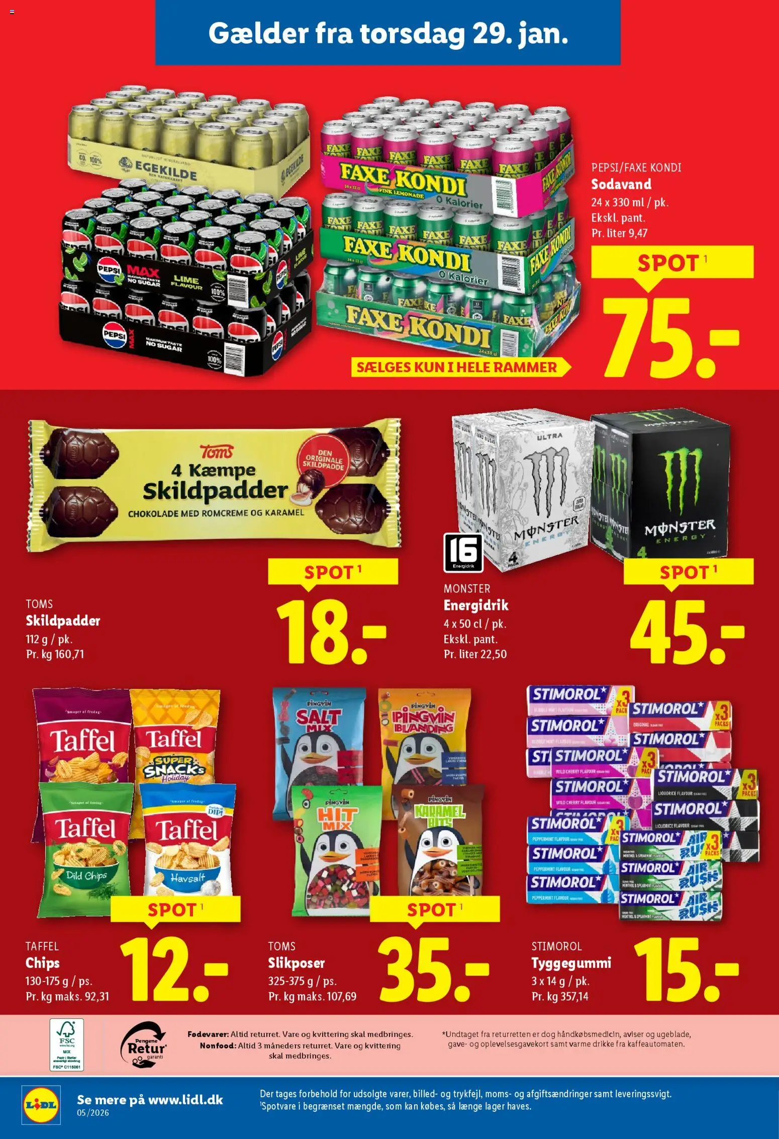 Lidl tilbudsavis – gyldig fra 29.01.2026 | Side: 5 | Produkter: Chokolade, Sodavand, Cherry, Søm