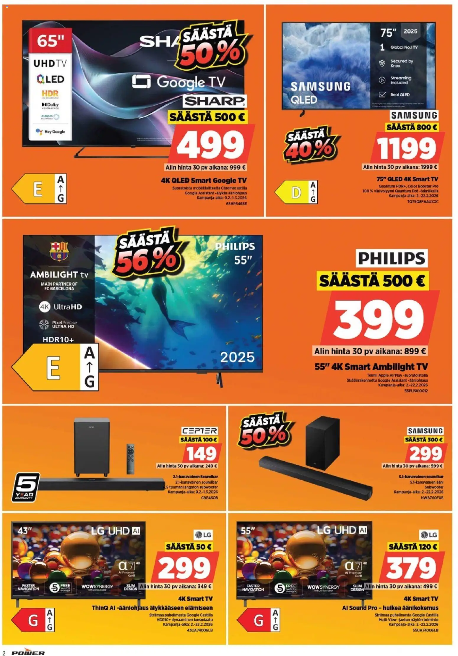 Power tarjoukset – voimassa 09.02.2026 alkaen | Sivu: 2