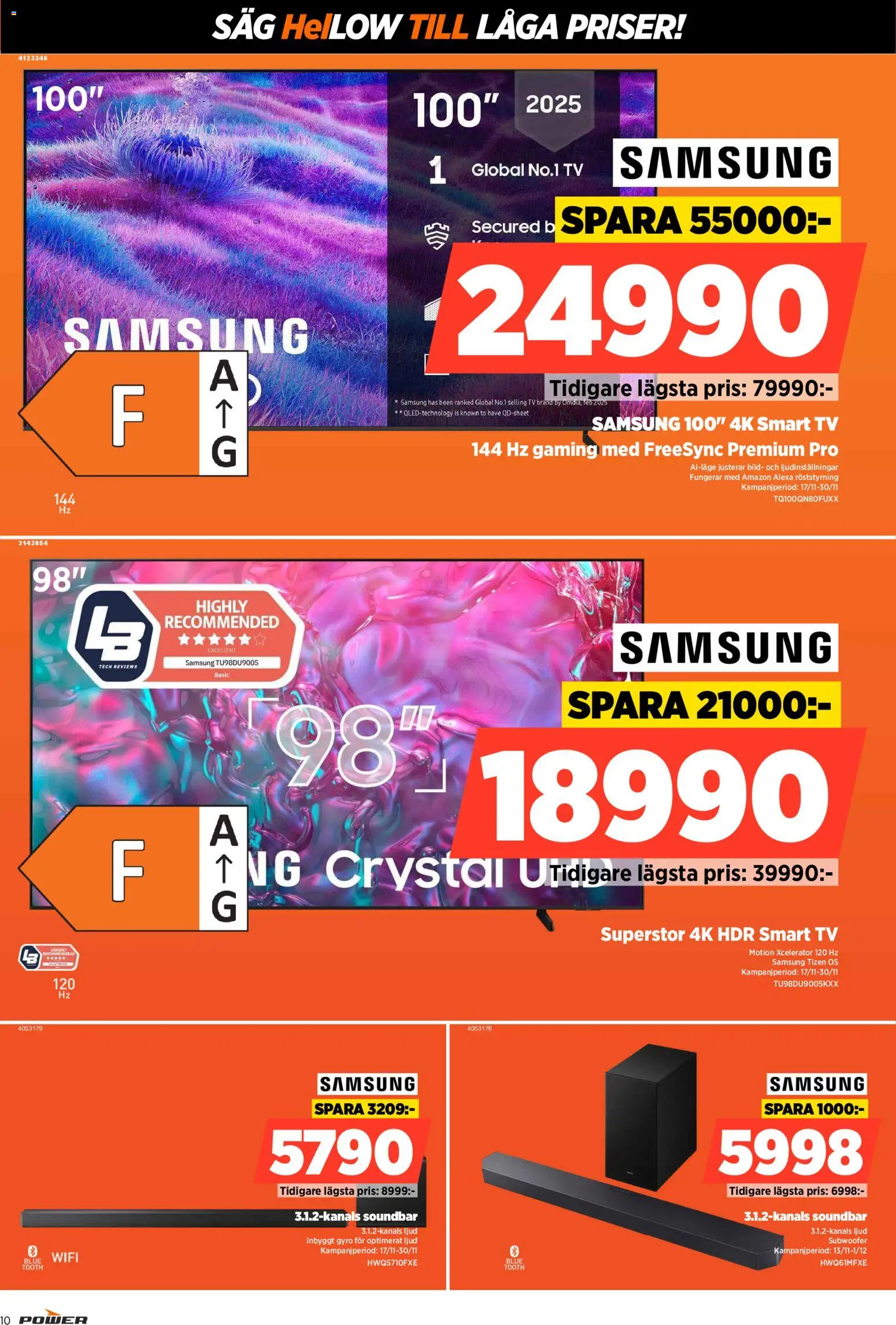 Power reklamblad aktuell från 24.11.2025 | Sida: 10 | Produkter: Såg, Smart tv, Tv, Wifi