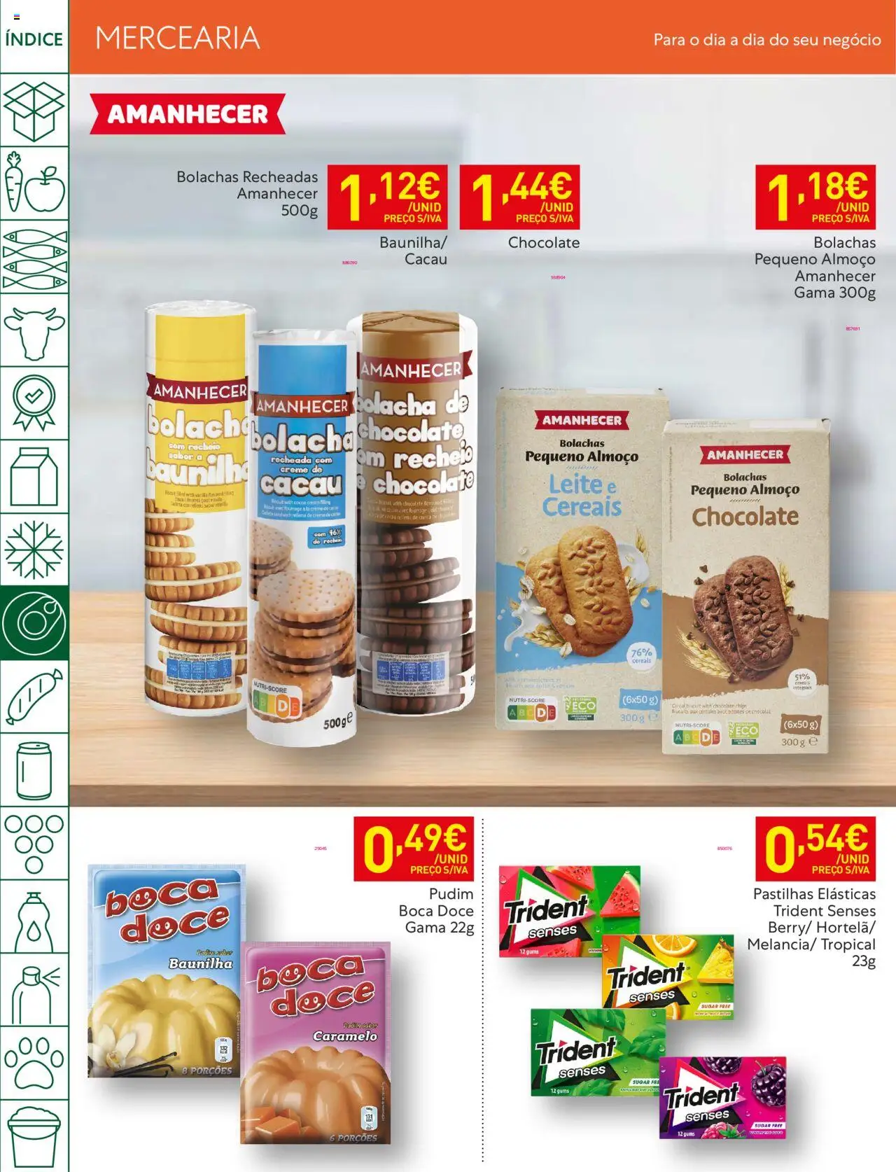 Recheio folheto │ válido de 19.08.2025 | Página: 28 | Produtos: Bolachas, Pudim, Leite, Cereais