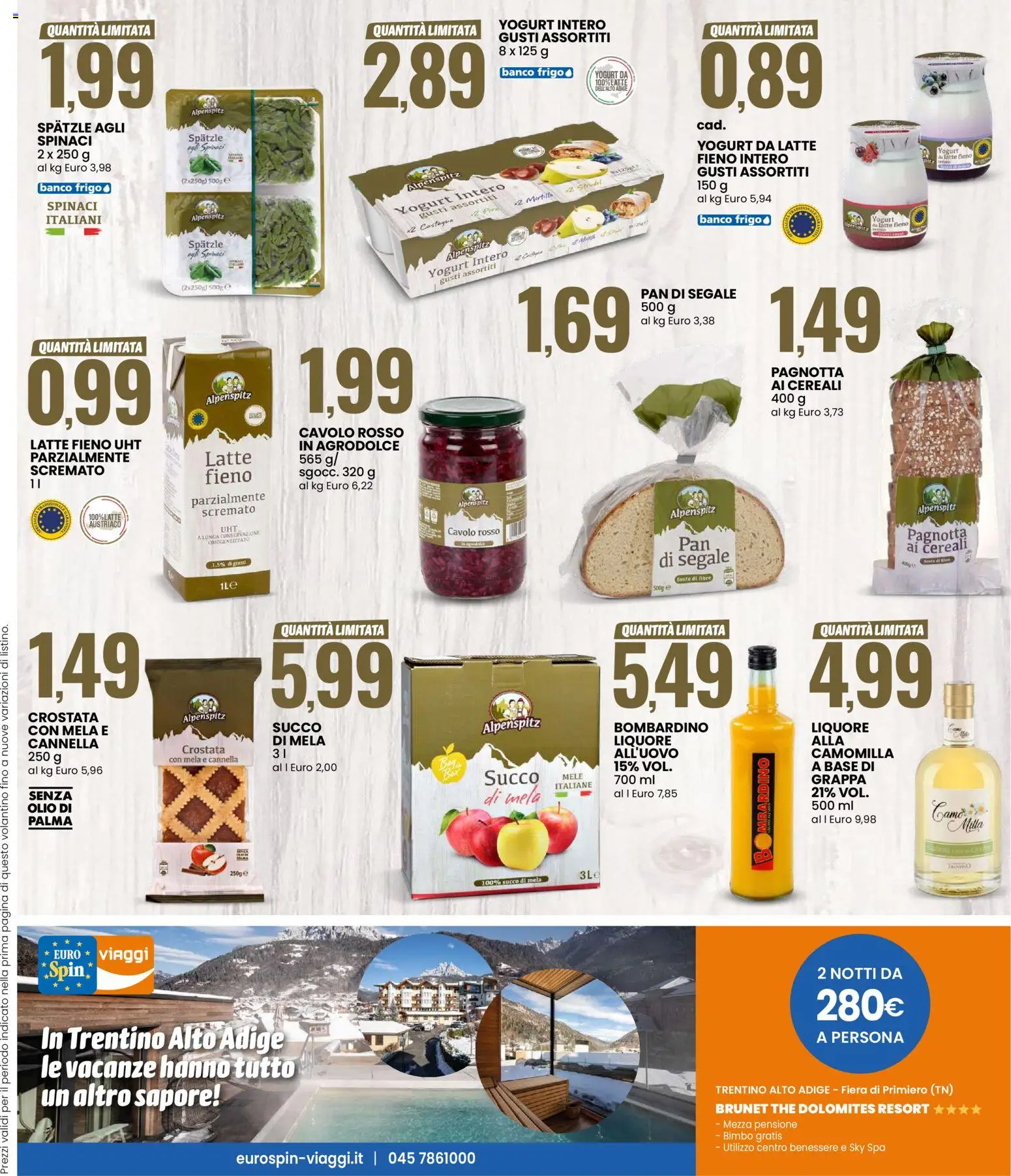 Volantino Eurospin del 15.01.2026 | Pagina: 9 | Prodotti: Spatzle, Yogurt, The, Liquore