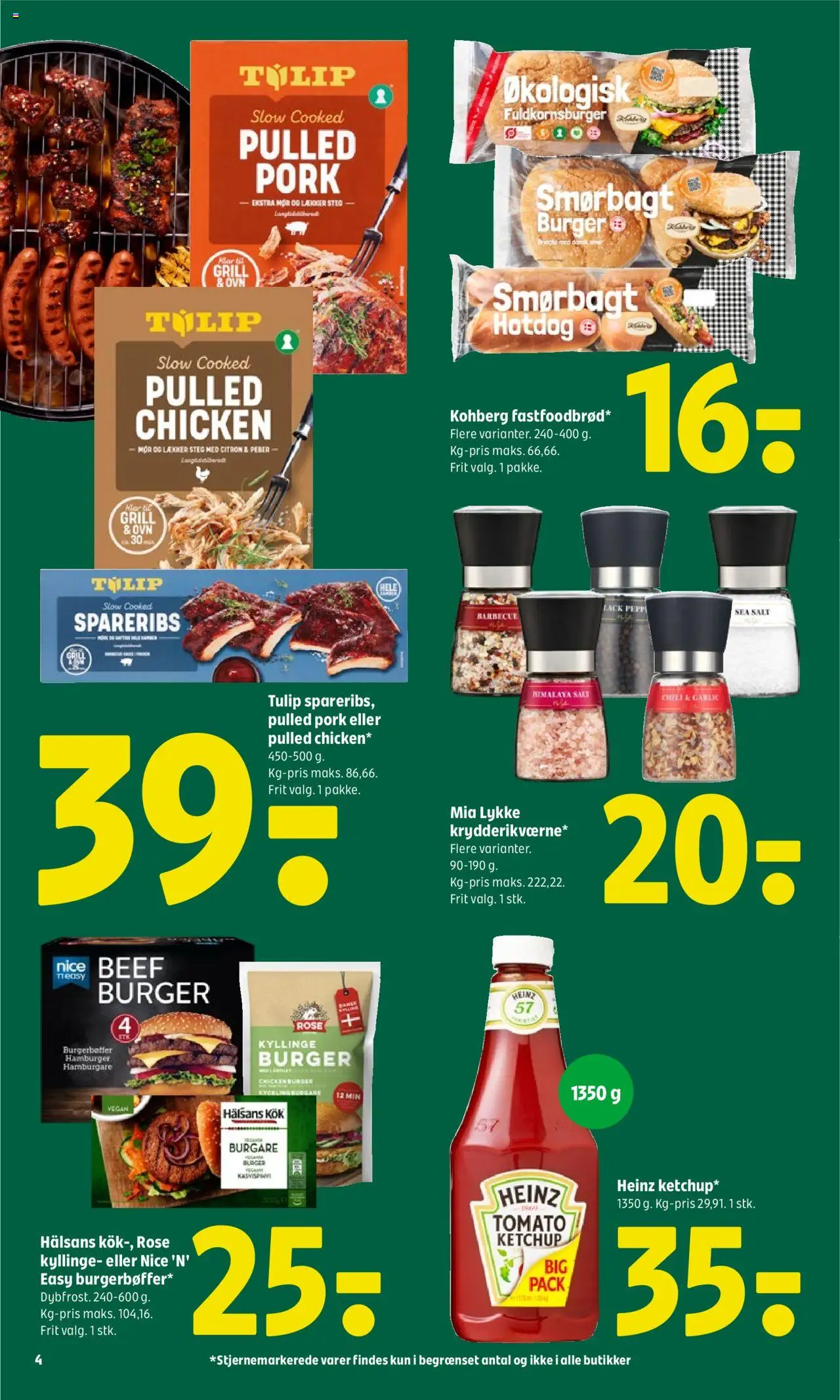 Coop 365 Tilbudsavis gyldig fra 26.06.2025 | Side: 4 | Produkter: Ketchup, Salt, Spareribs, Grill