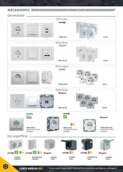 Pré-visualização Leroy Merlin Catálogo válido de 18.11.2024 | Página: 64 | Produtos: Interruptor, Tomada