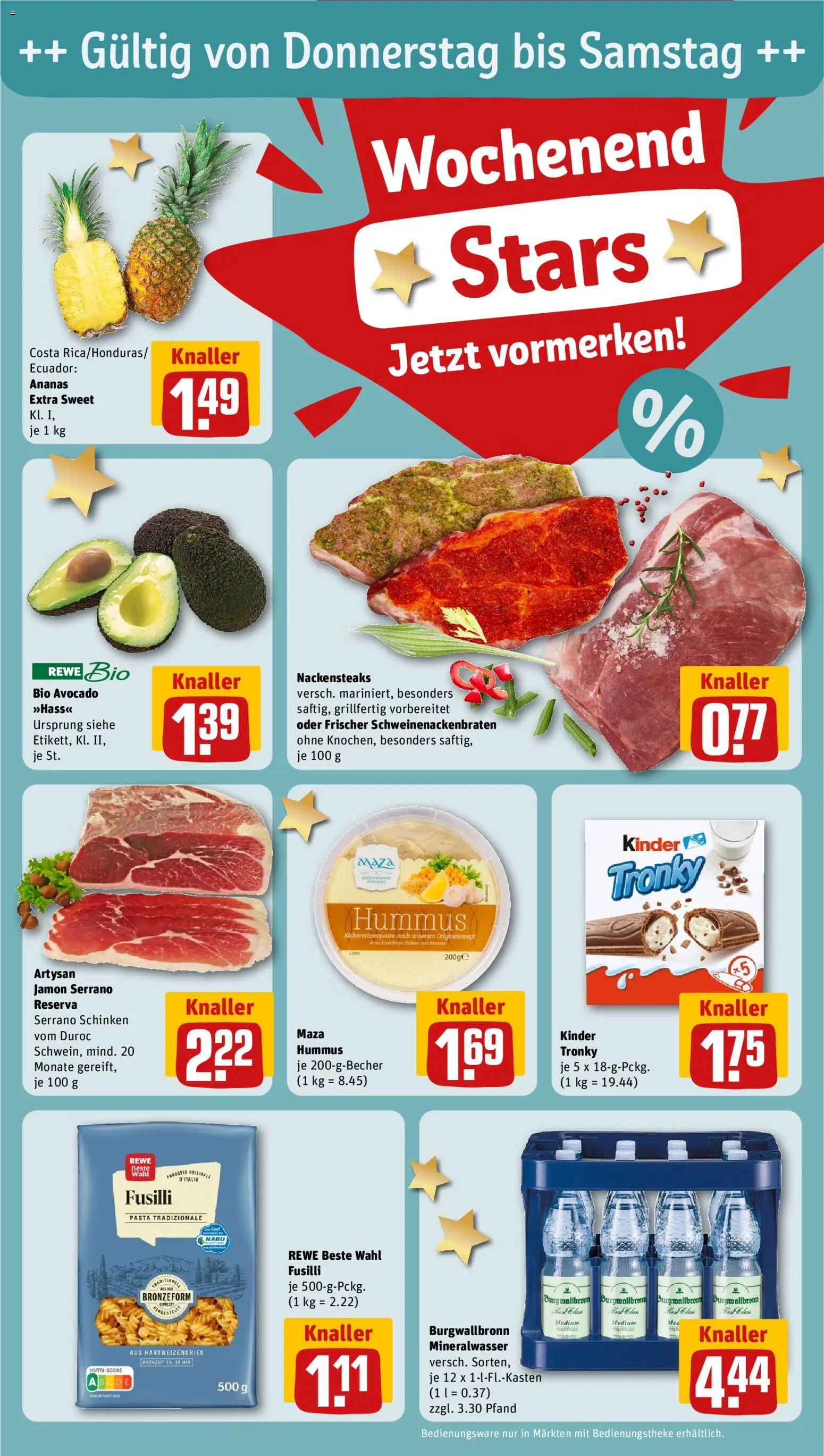 Rewe ihr Kaufpark Prospekt 	 – gültig ab 16.03.2026 | Seite: 27 | Produkte: Nackensteaks, Ananas, Mineralwasser, Schinken