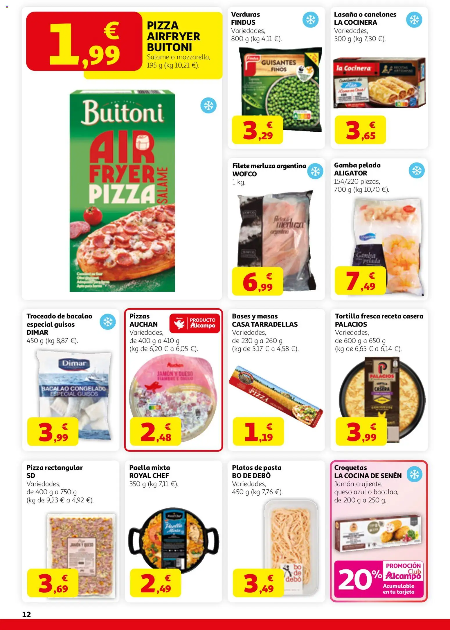 Alcampo HG Nacional │ válido desde el 12.03.2026 | Página: 12 | Productos: Pasta, Cocina, Lasaña, Canelones