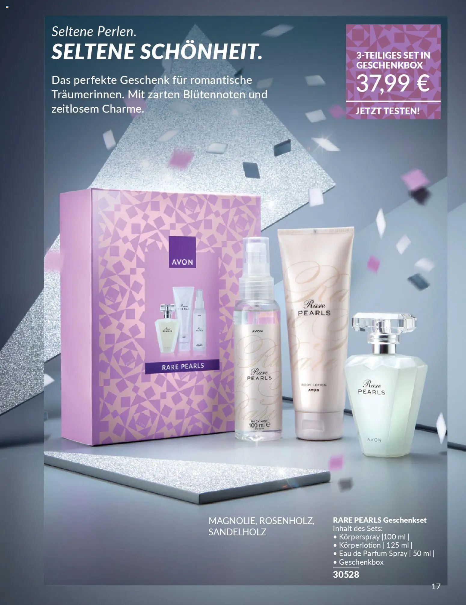 AVON Weihnachtsgeschenkideen – gültig ab 01.11.2025 | Seite: 17 | Produkte: Body Lotion, Körperlotion, Eau de Parfum, Körperspray