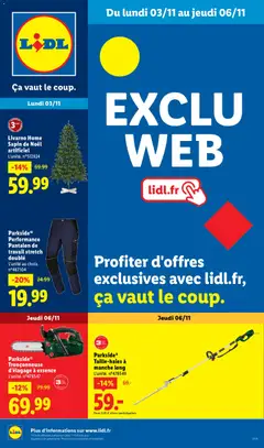 LIDL - Prévisualisation de LIDL catalogue les bonnes affaires exclu web valide à partir de 03.11.2025