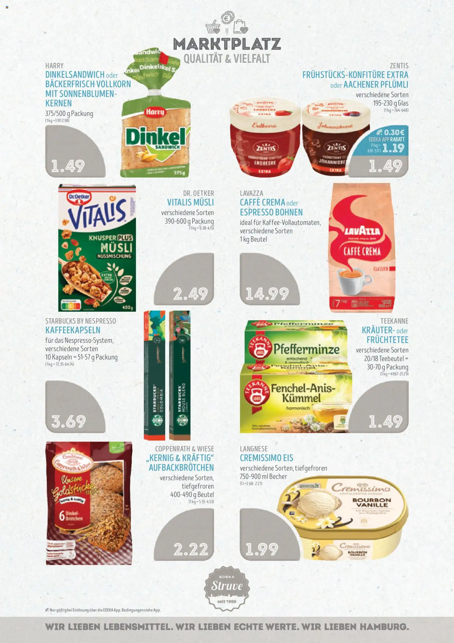 Edeka Struve Prospekt 	 – gültig ab 26.01.2026 | Seite: 12 | Produkte: Musli, Starbucks, Teekanne, Eis