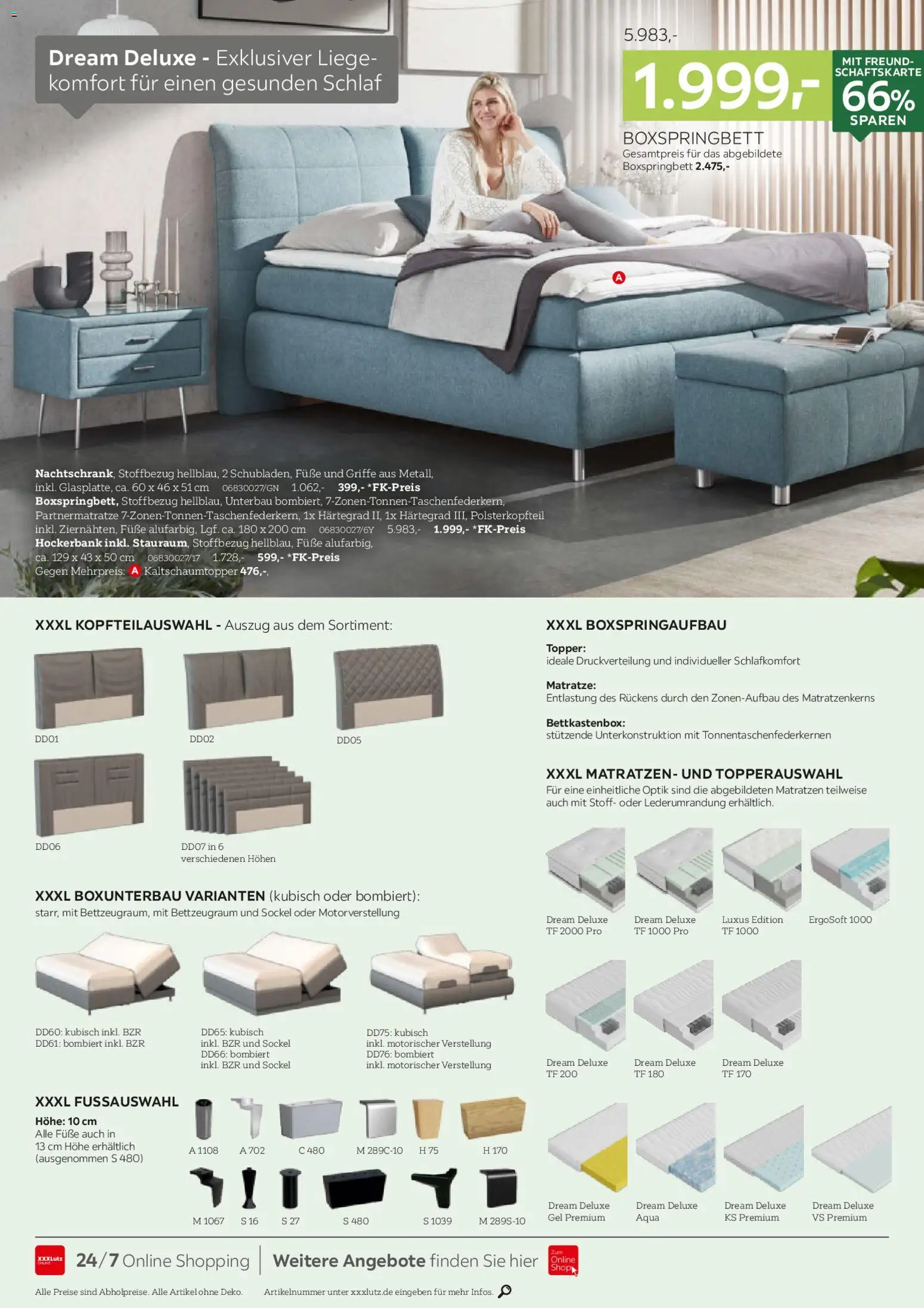 XXXL Lutz Betten Spezial – gültig ab 02.11.2025 | Seite: 8 | Produkte: Matratze, Boxspringbett, Liege, Topper