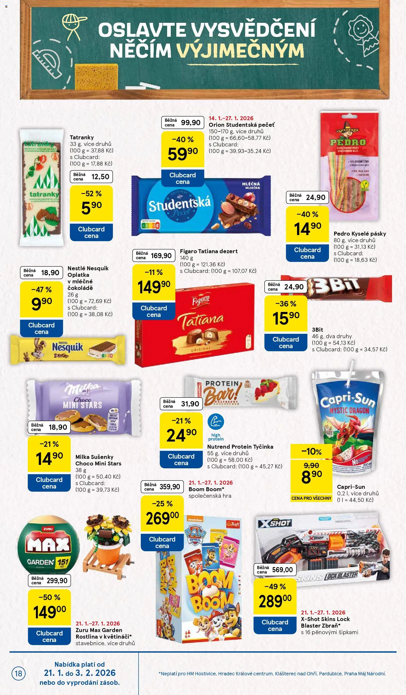 Tesco leták - Hypermarket od 21.01.2026 | Strana: 18 | Produkty: Studentská pečeť, Protein, Orion Studentská pečeť, Sušenky