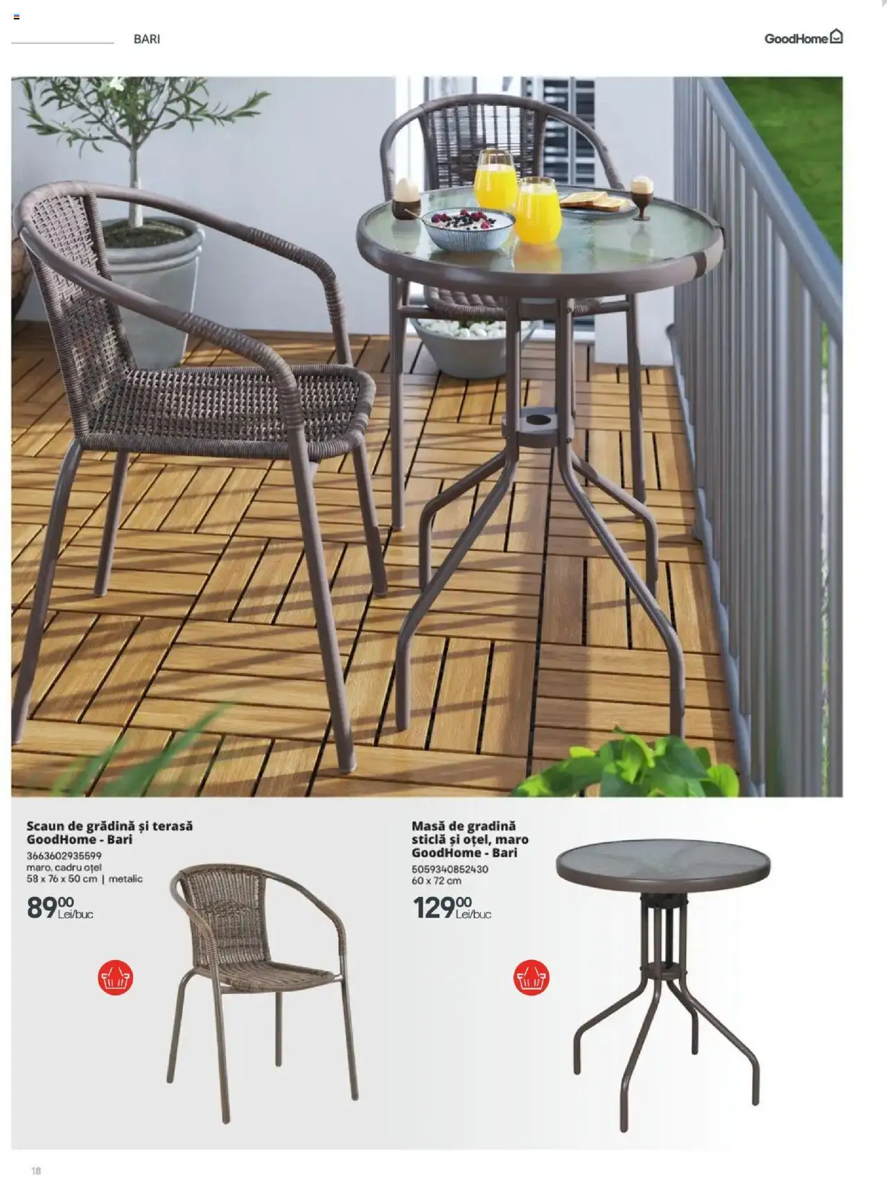 Noul catalog Brico Depot – valabil de la 28.03.2025 | Pagină: 18 | Produse: Masă, Scaun