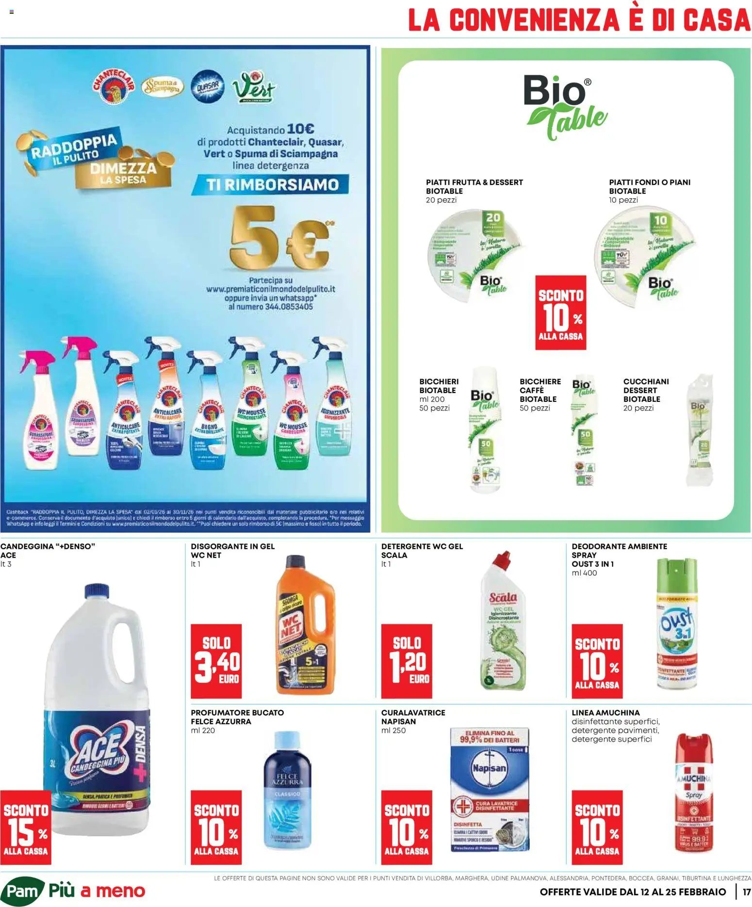Volantino Panorama del 12.02.2026 | Pagina: 17 | Prodotti: Deodorante, Detergente, Anticalcare, WC