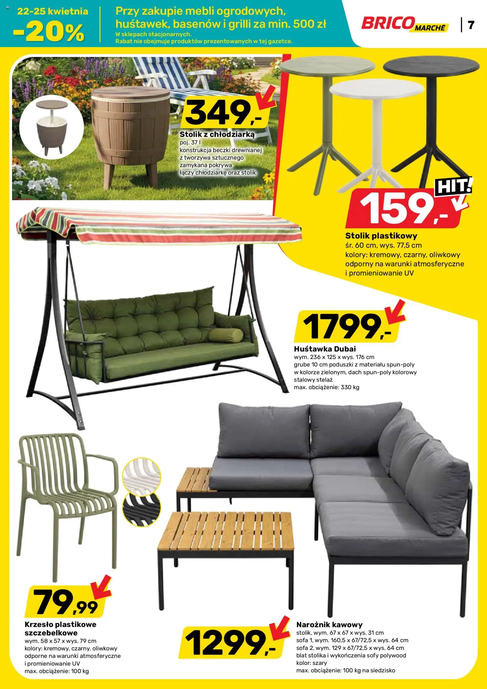 Brico Marché gazetka od 22.04.2026 | Strona: 7 | Produkty: Sofa, Krzesło