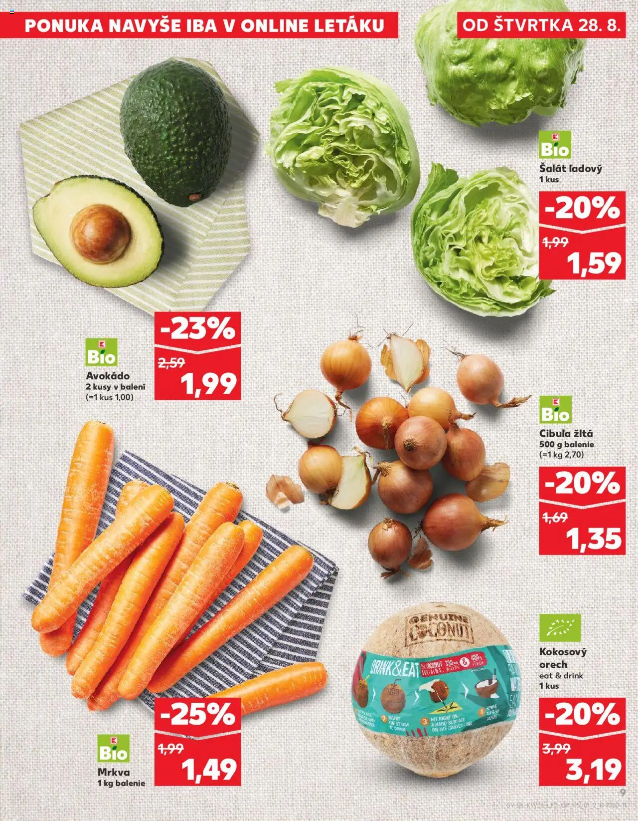 Kaufland SK akciós ujság - amely érvényes a következő dátumtól: 28.08.2025 | Oldal: 9 | Termékek: Avokádó