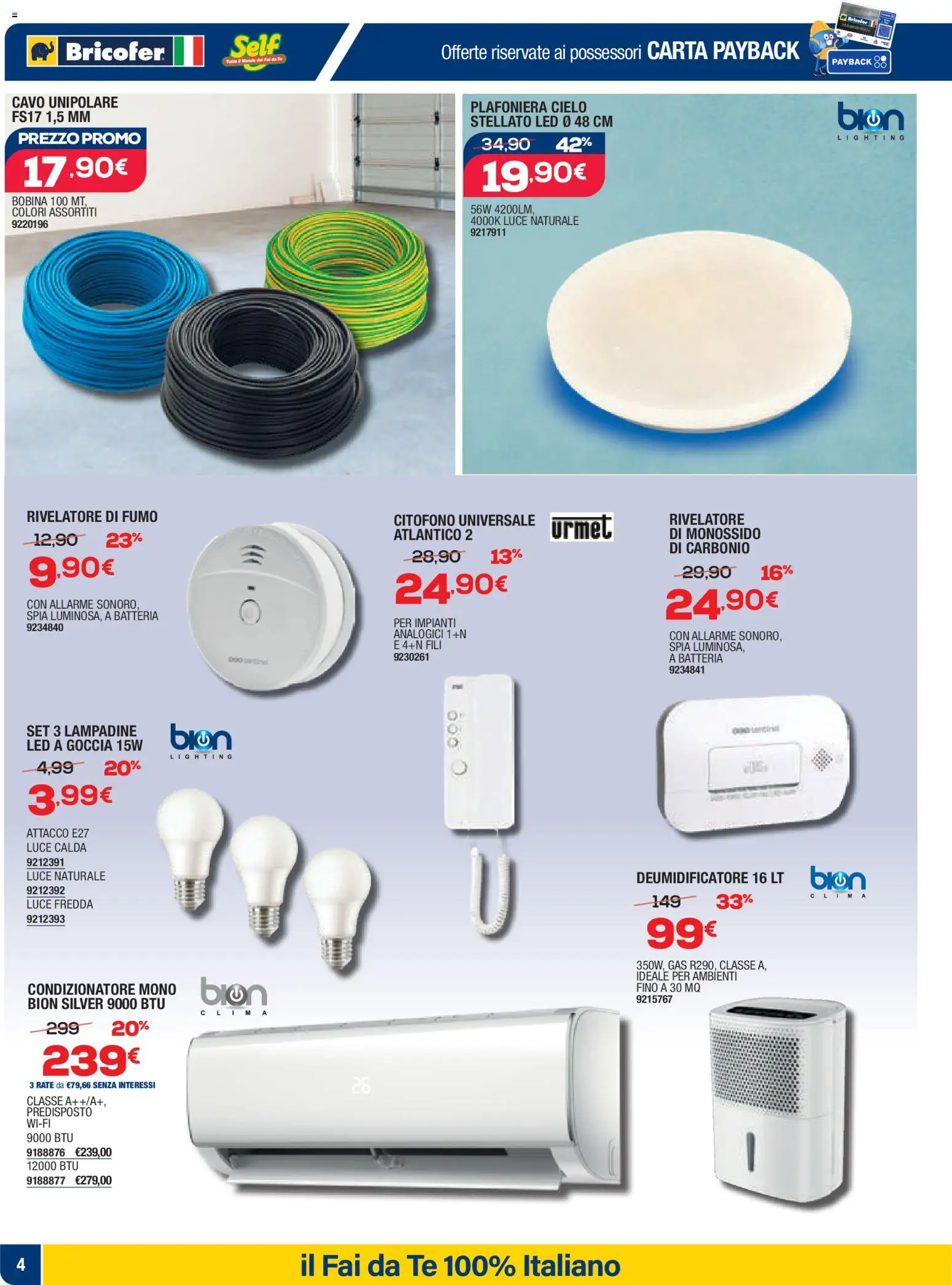 Volantino Self del 15.01.2026 | Pagina: 4 | Prodotti: Deumidificatore, Tè, Condizionatore, Batteria
