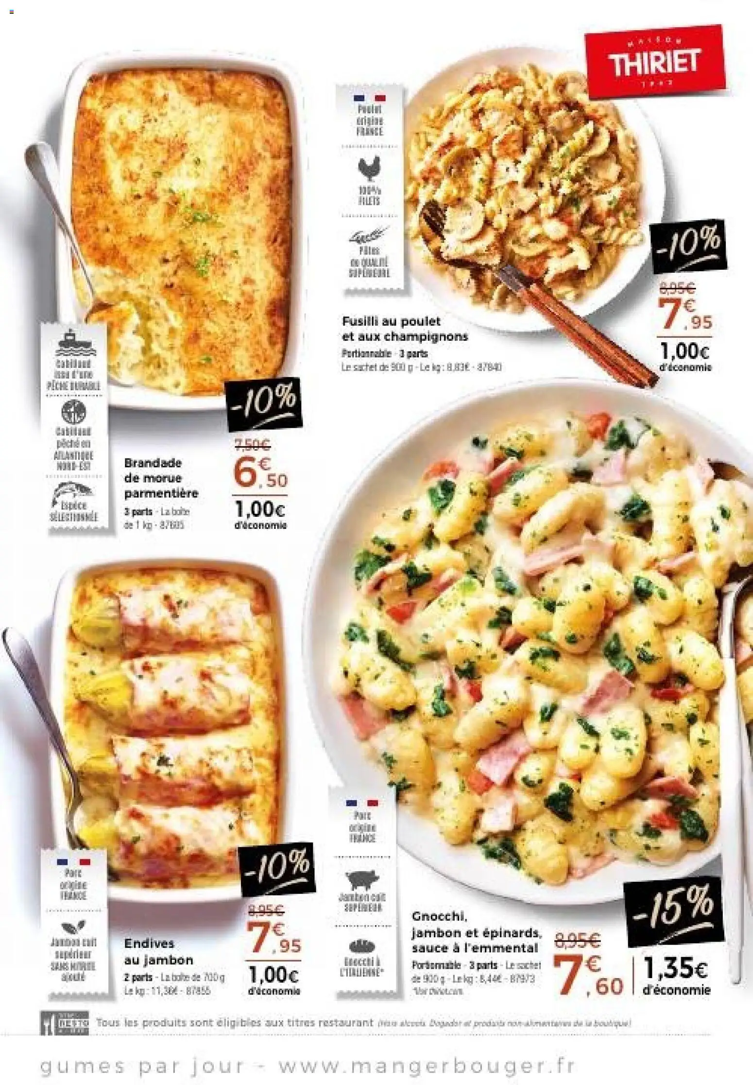 {H1} | Page: 9 | Produits: Fusilli, Morue, Endives, Jambon