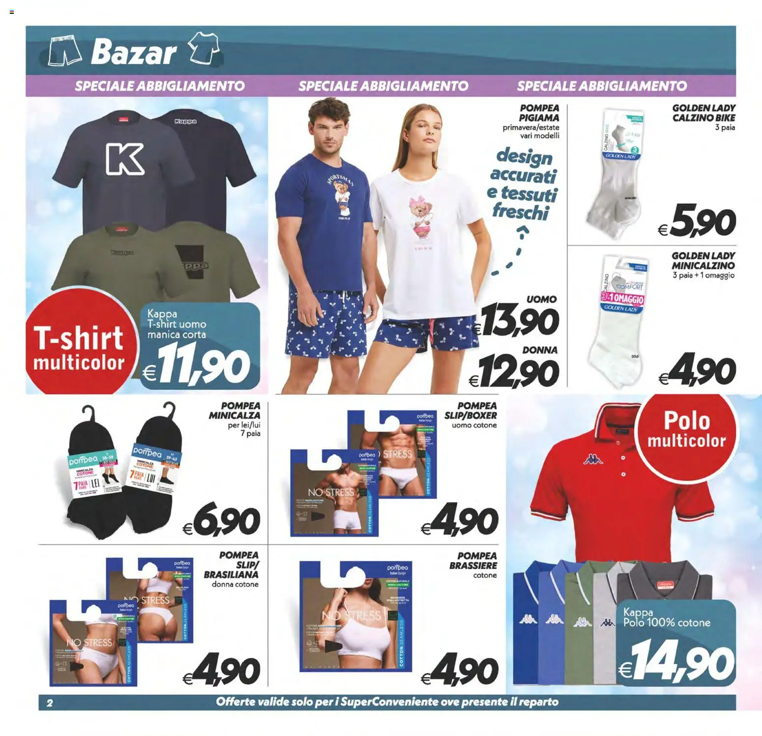 Volantino SuperConveniente del 28.04.2026 | Pagina: 27 | Prodotti: Pigiama, Slip, Polo
