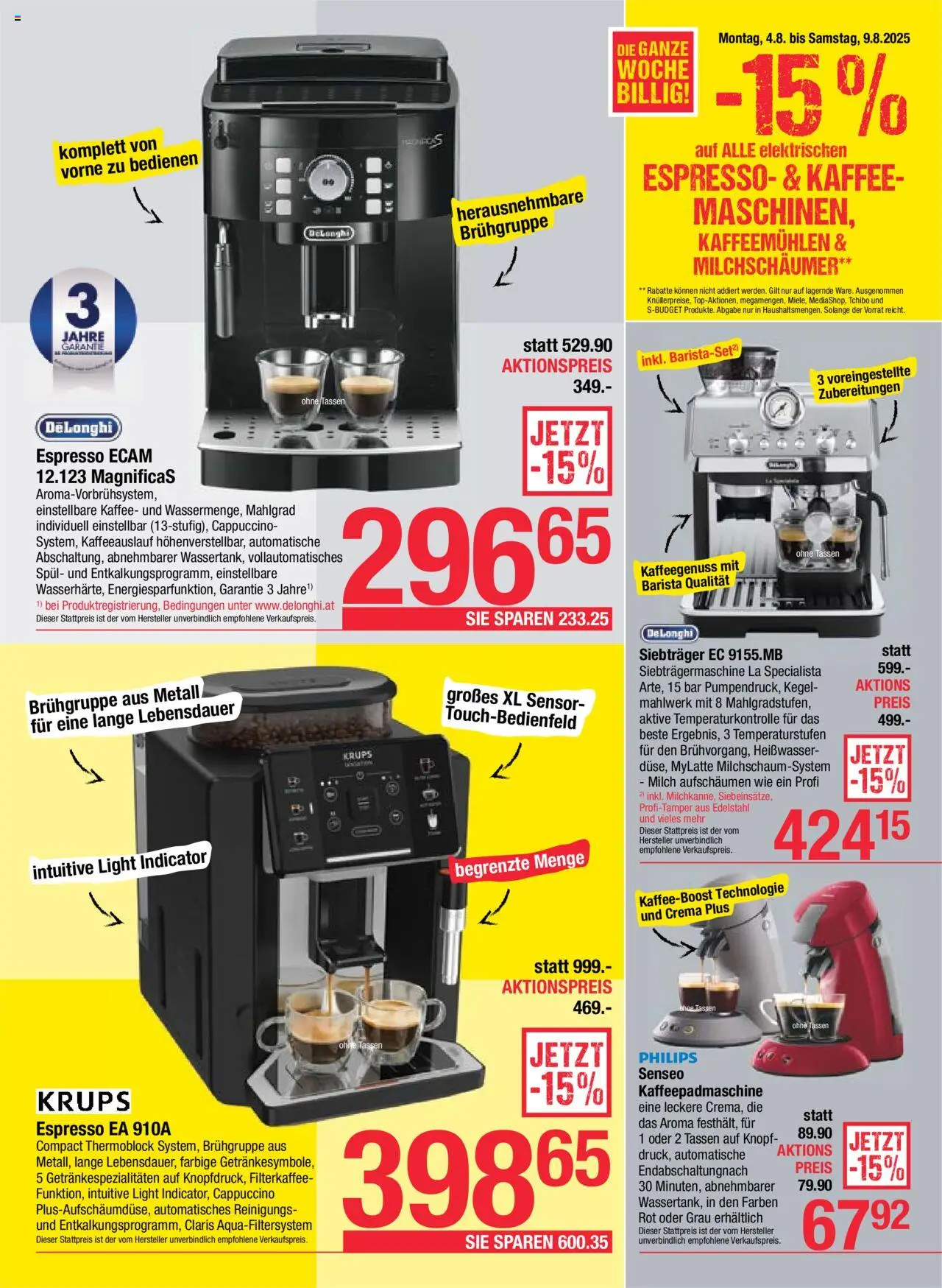 Maximarkt Flugblatt gültig ab 04.08.2025 | Seite: 13 | Produkte: Milch, Kaffee