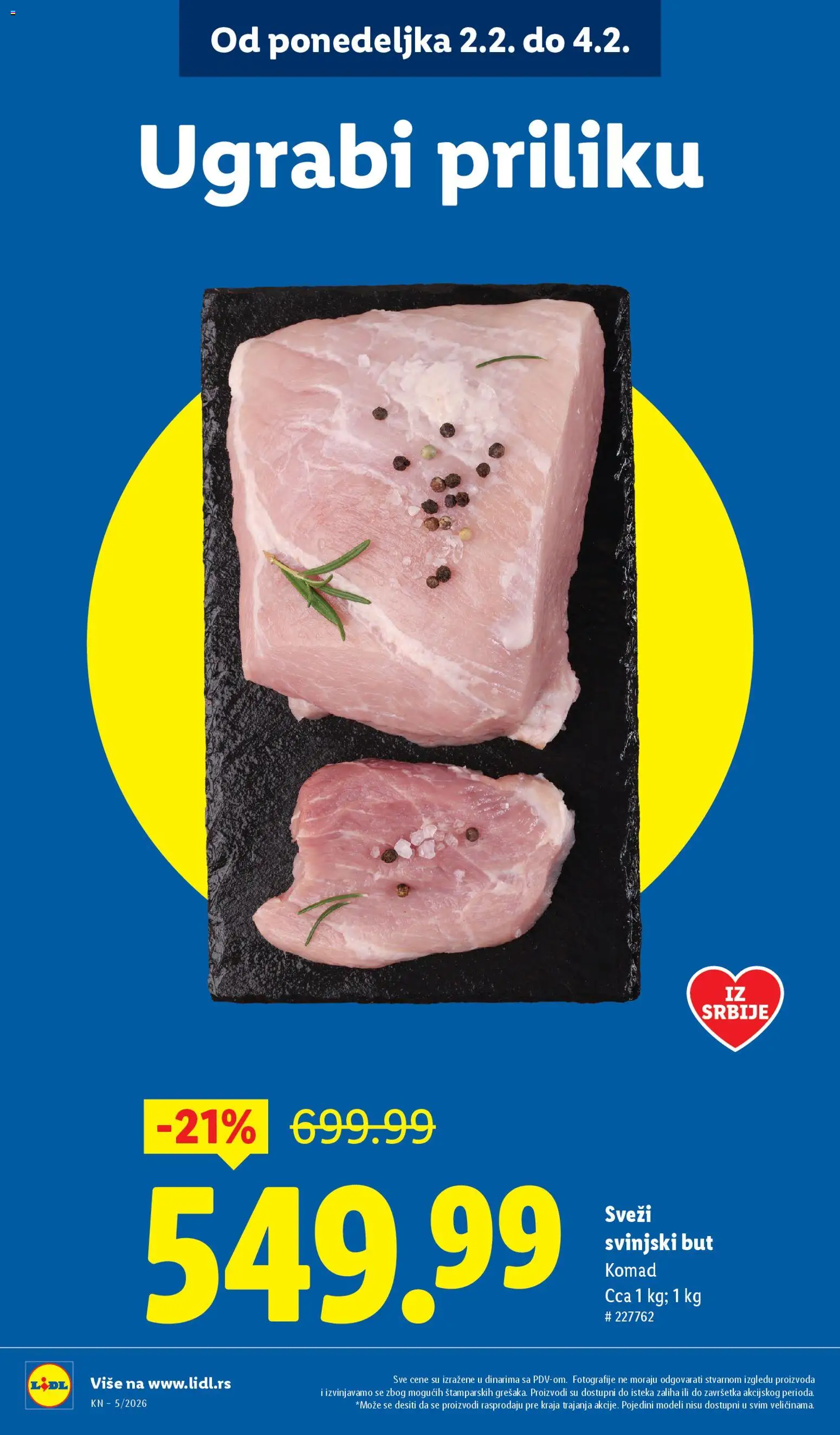 Lidl katalog - važi od 29.01.2026 | Strana: 10 | Proizvode: Svinjski but