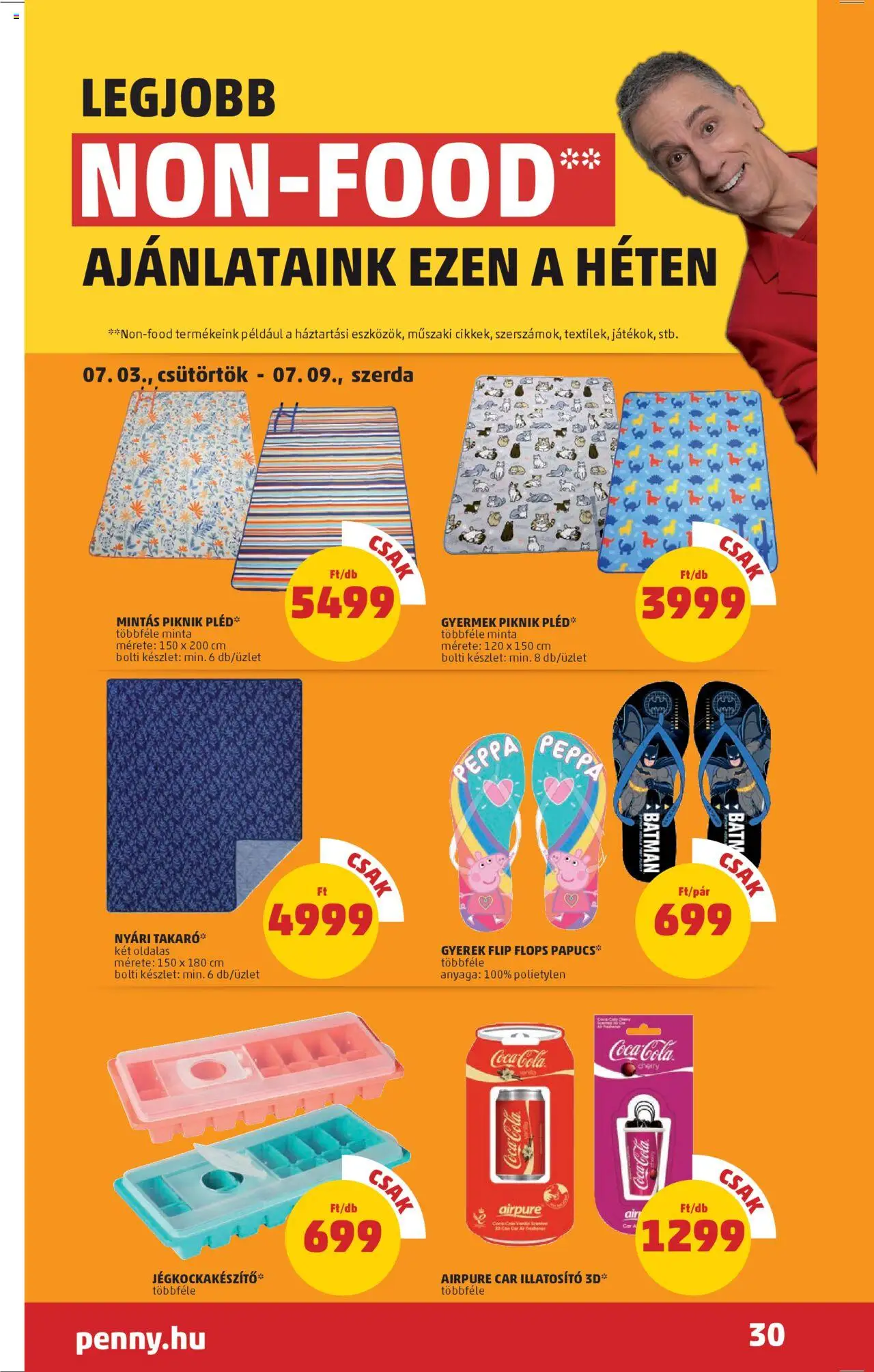 PENNY akciós ujság - amely érvényes a következő dátumtól: 03.07.2025 | Oldal: 34 | Termékek: Coca Cola, Takaró, Cola, Pléd