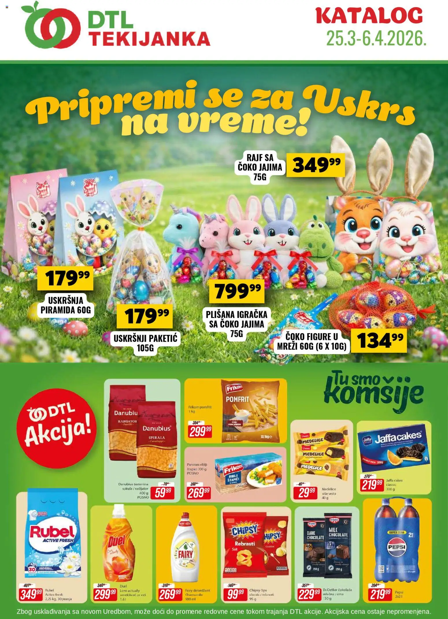 Tekijanka katalog - važi od 03.04.2026 | Strana: 1 | Proizvode: Testenina, Radijator, Čokolada, Pepsi