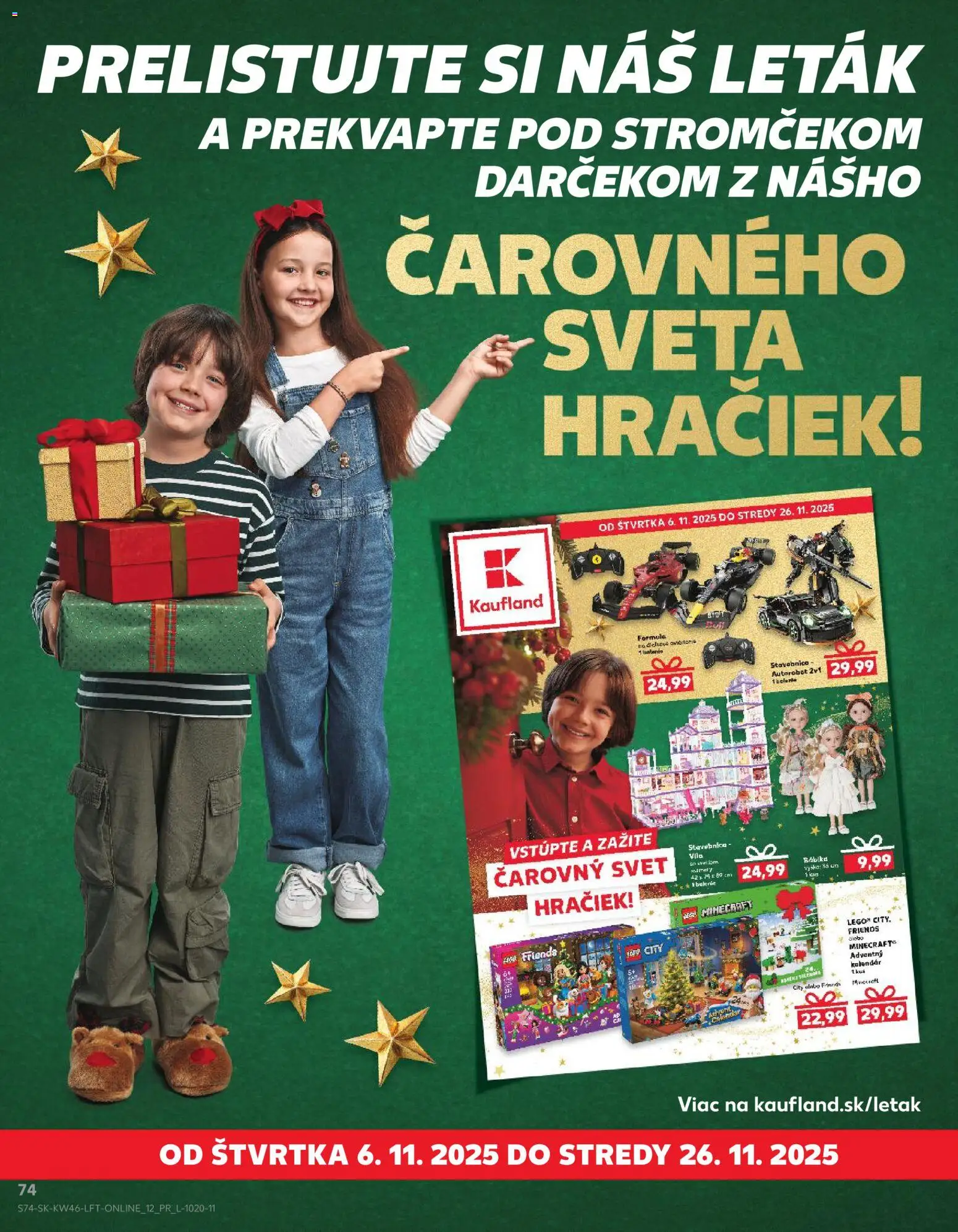 Nové Kaufland akcie – leták je platný od 13.11.2025 | Strana: 74 | Produkty: LEGO
