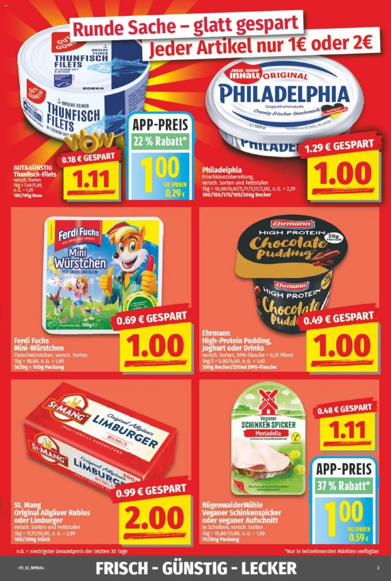 NP Discount Prospekt – gültig ab 04.01.2026 | Seite: 3 | Produkte: Milch, Joghurt, Thunfisch, Saft