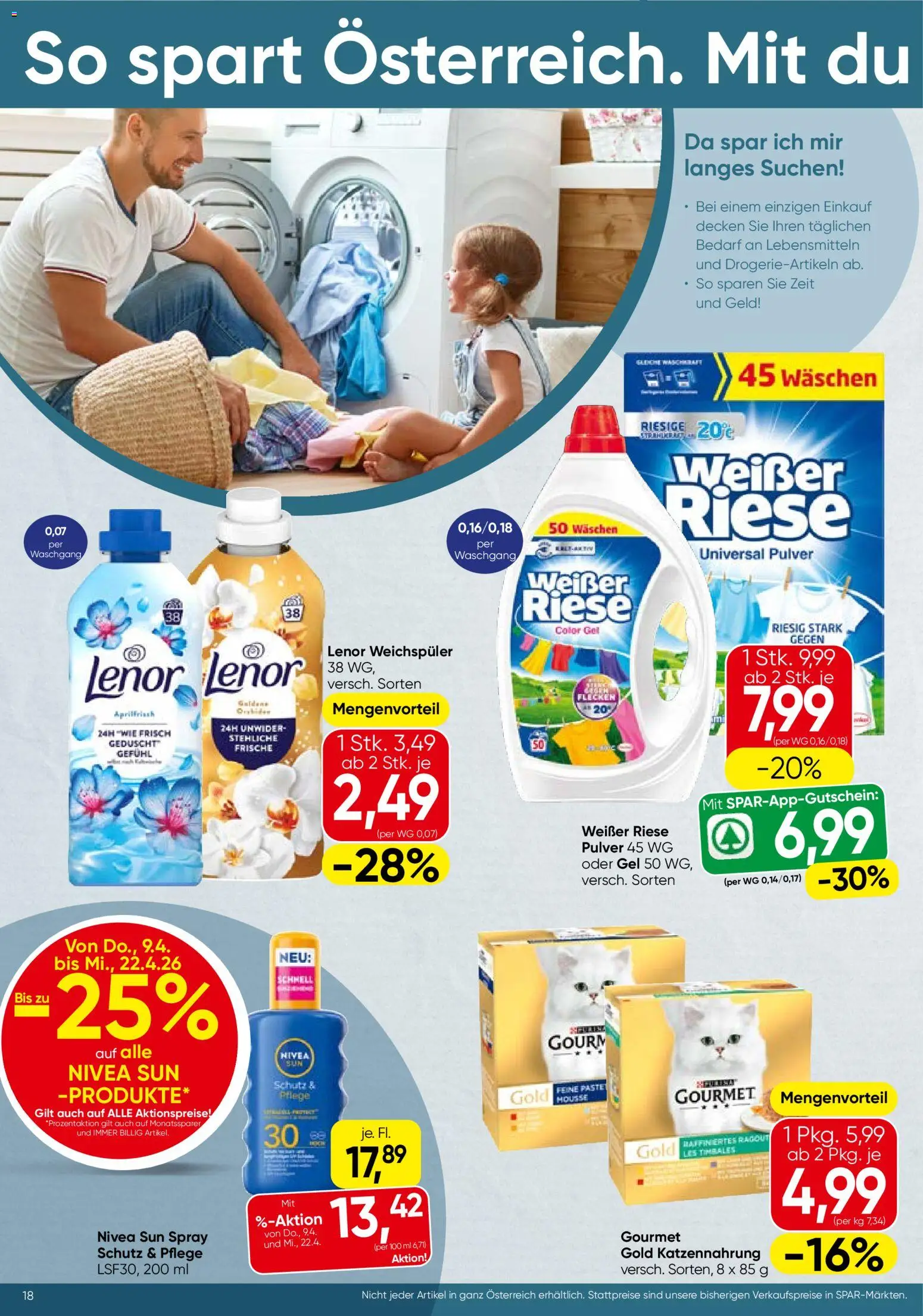 Spar Flugblatt - Steiermark gültig ab 09.04.2026 | Seite: 18 | Produkte: Weichspüler
