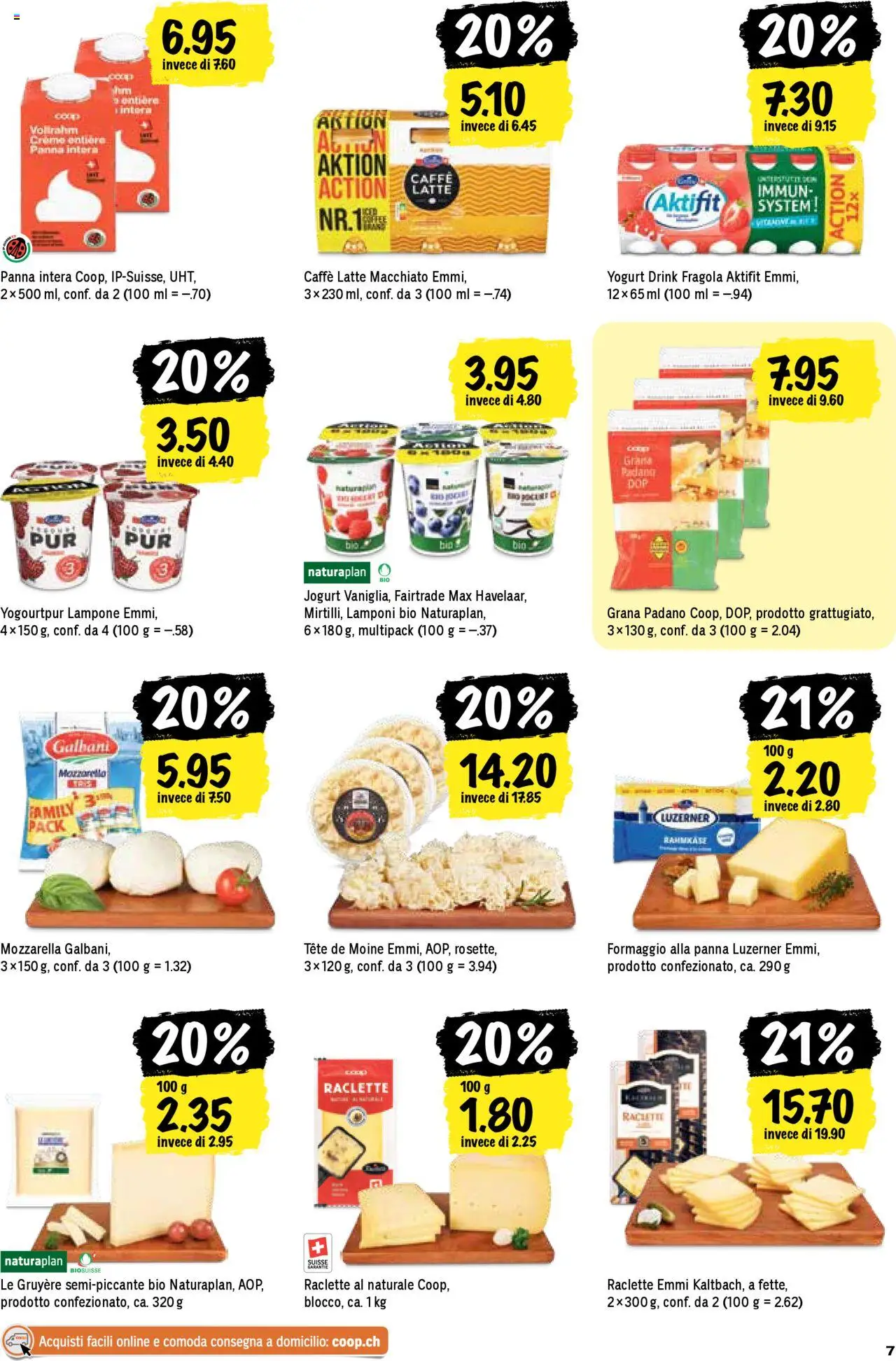 Coop - Una settimana di azioni – gültig ab 23.10.2025 | Seite: 7 | Produkte: Raclette, Creme