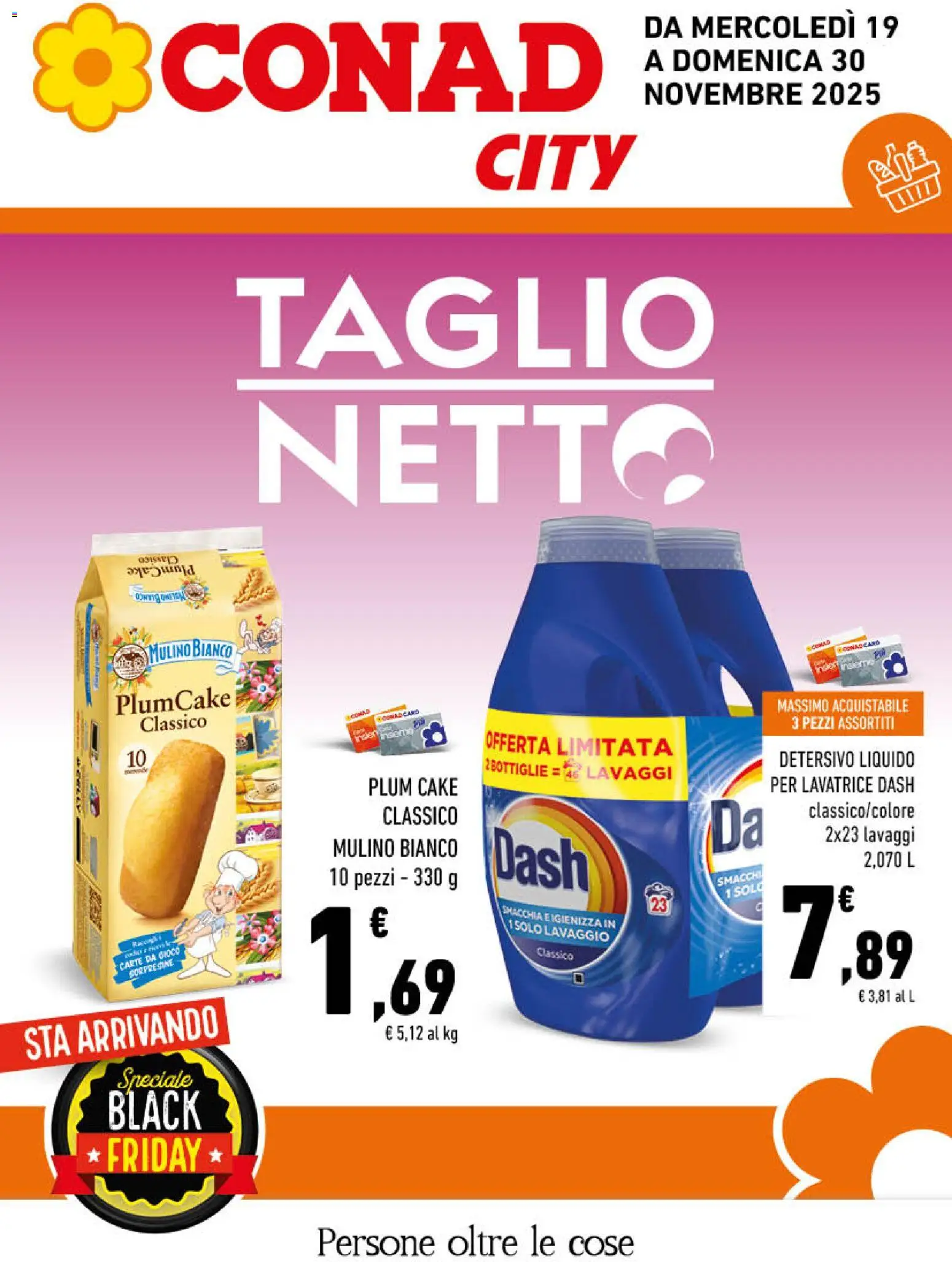 Volantino Conad del 19.11.2025 | Pagina: 1 | Prodotti: Lavatrice, Plumcake, Gioco