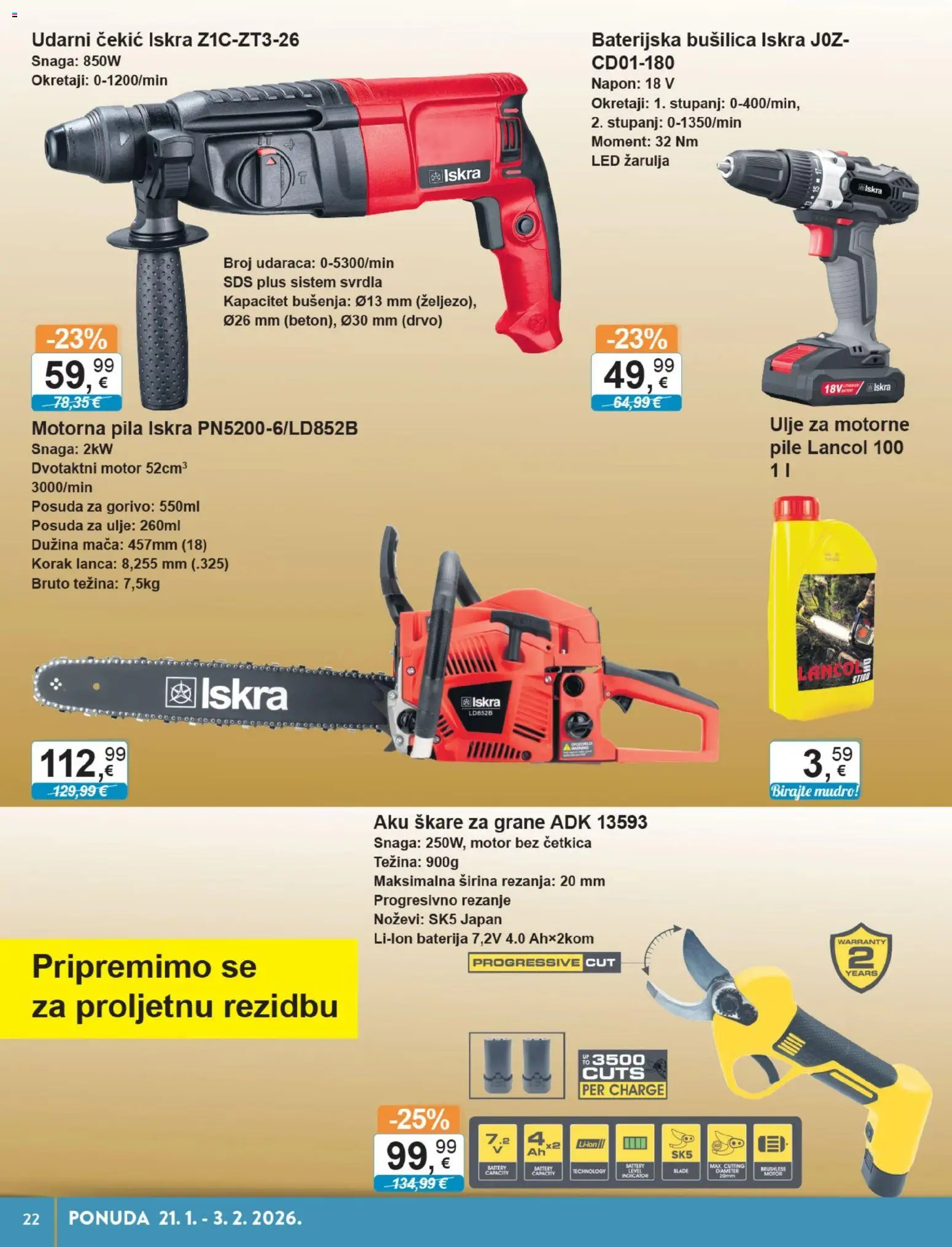 KTC katalog | vrijedi od 21.01.2026 | Stranica: 19 | Proizvodi: Baterija, Škare, Pila, Bušilica