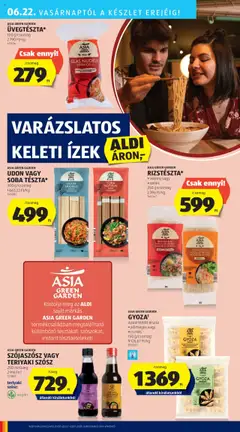 Aldi akciós ujság - amely érvényes a következő dátumtól: 19.06.2025 | Oldal: 38 | Termékek: Teriyaki szósz, Szójaszósz, Tészta, Vegán