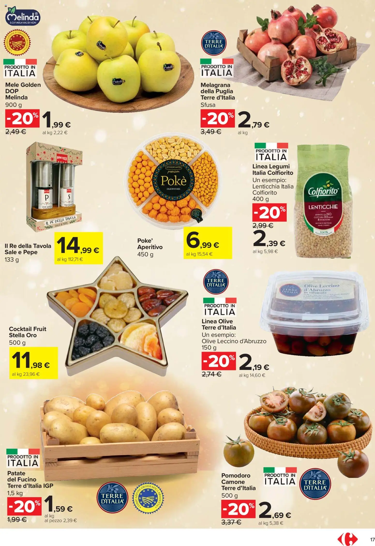 Volantino Carrefour del 27.11.2025 | Pagina: 17 | Prodotti: Legumi, Patate, Pomodoro, Aperitivo