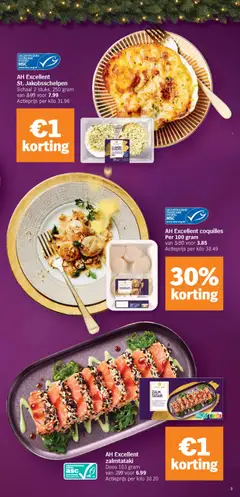 Albert Heijn folder week 51 - Voorbeeld van een folder van Albert Heijn, geldig van 16.12.2025 | Pagina: 9 | Producten: Zalm, Schaal