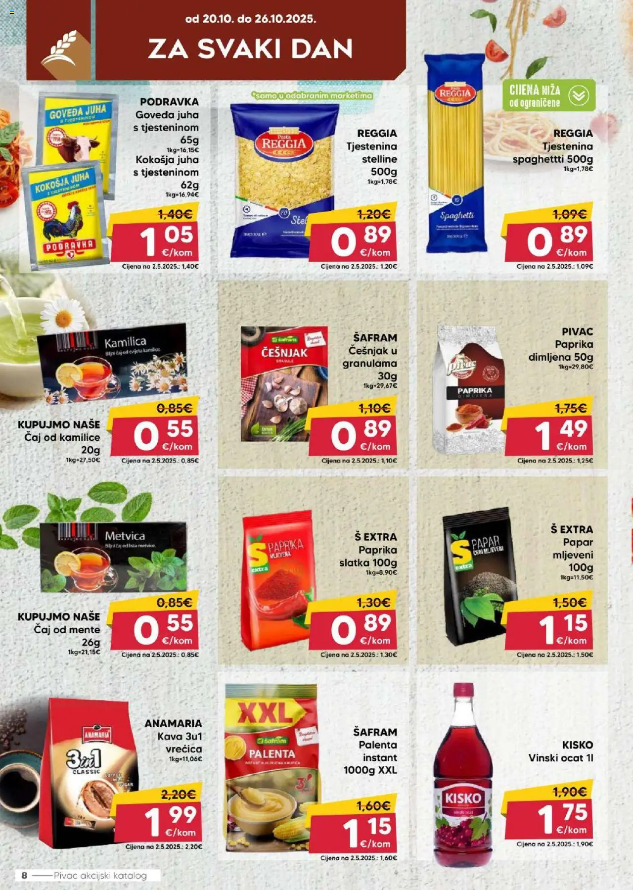 Pivac katalog | vrijedi od 20.10.2025 | Stranica: 8 | Proizvodi: Podravka, Čaj, Paprika, Juha