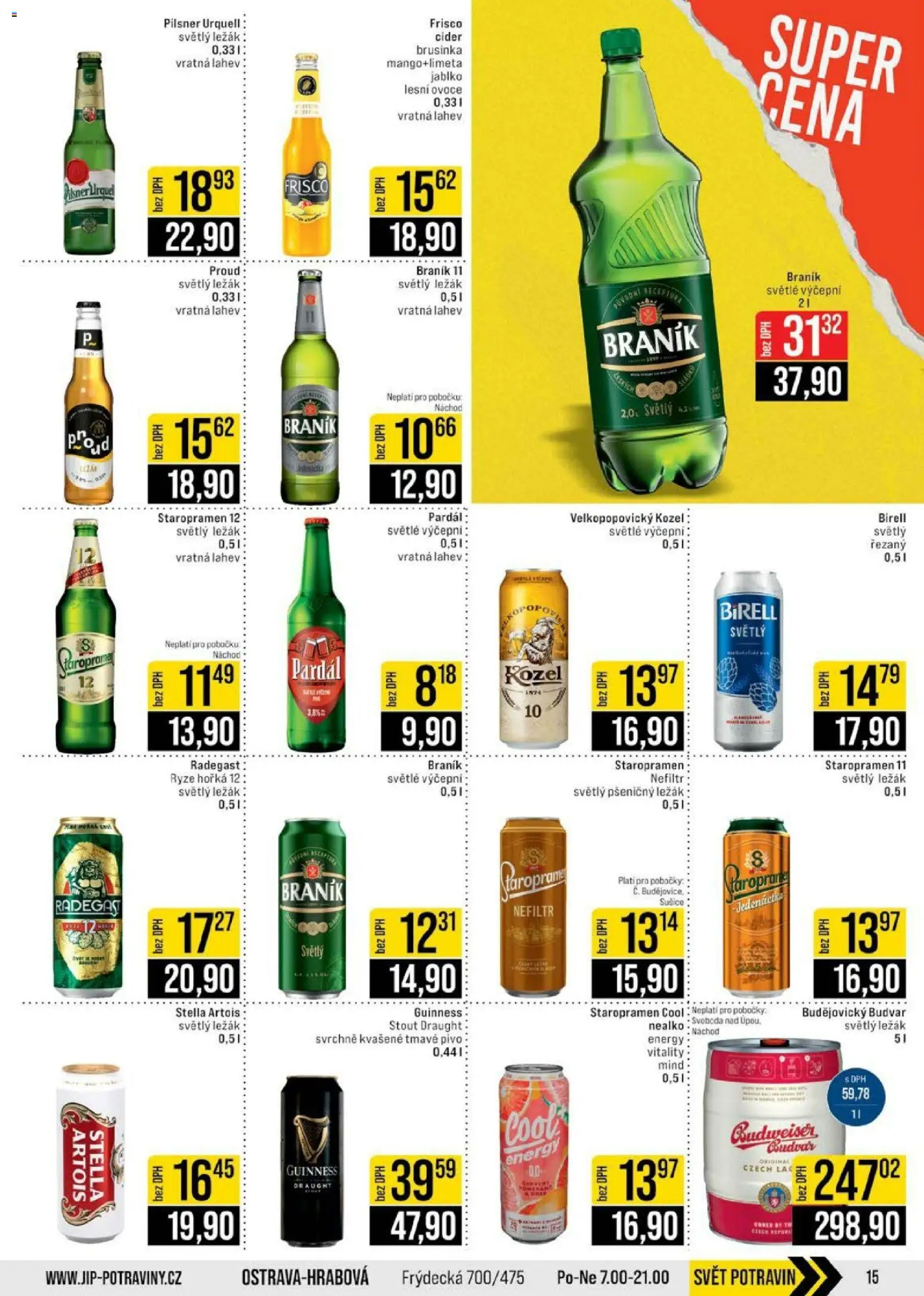 Jip leták - Cash & Carry od 08.04.2026 | Strana: 15 | Produkty: Kozel, Velkopopovický Kozel, Sušiče, Radegast