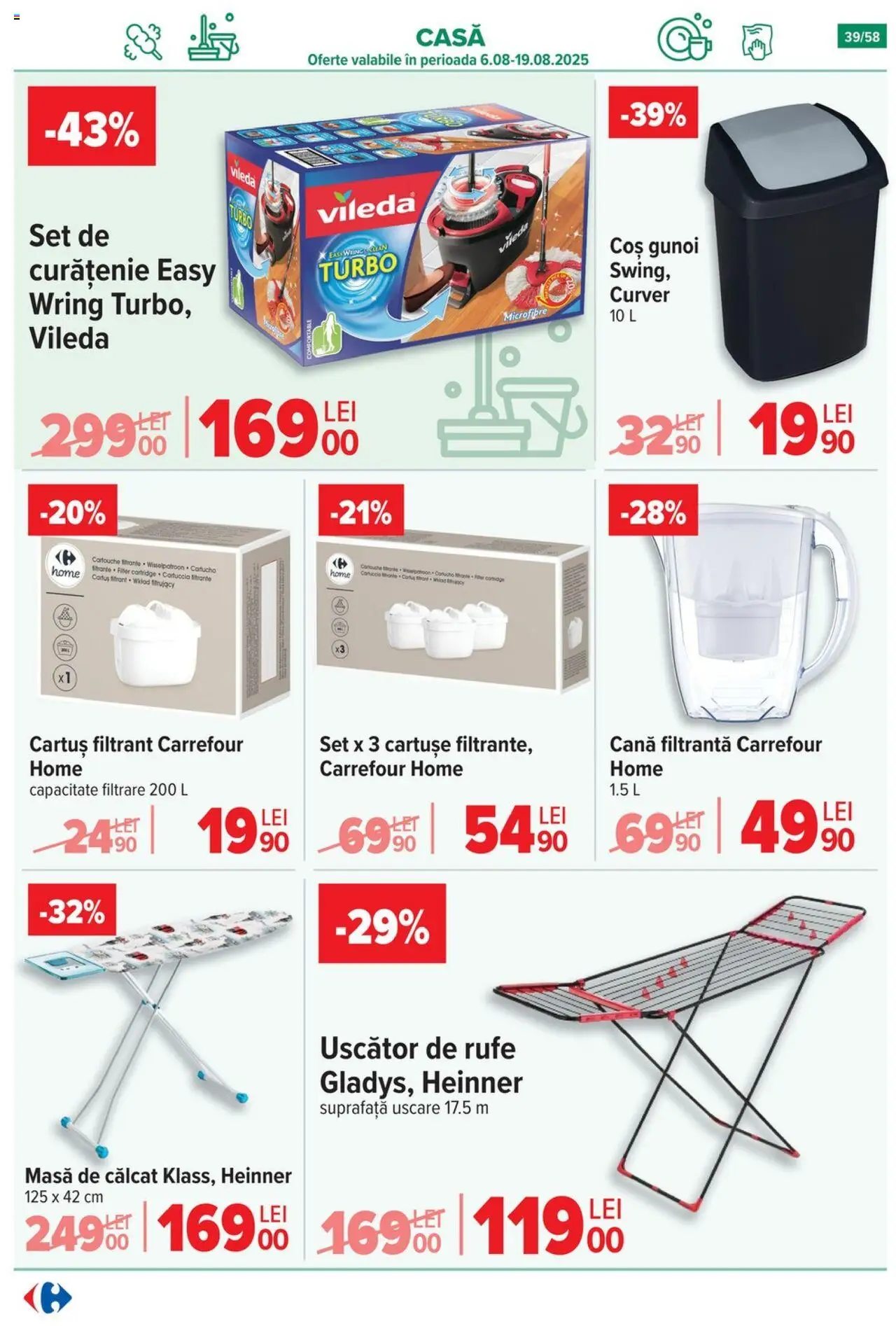 Catalog Carrefour – valabil de la 06.08.2025 | Pagină: 40 | Produse: Pomelo, Uscător, Coș, Masă de călcat